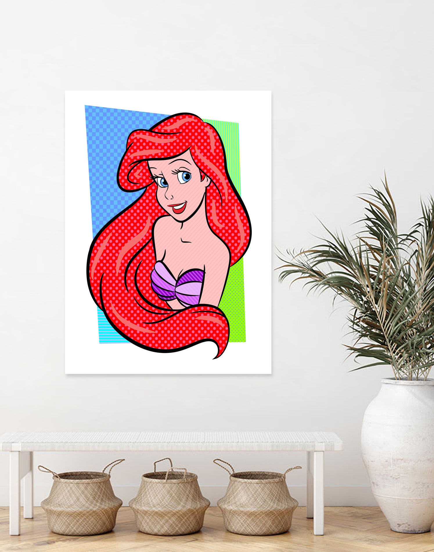 Ariel | The Little Mermaid | Pop Art by William Cuccio on GIANT ART - red digital painting