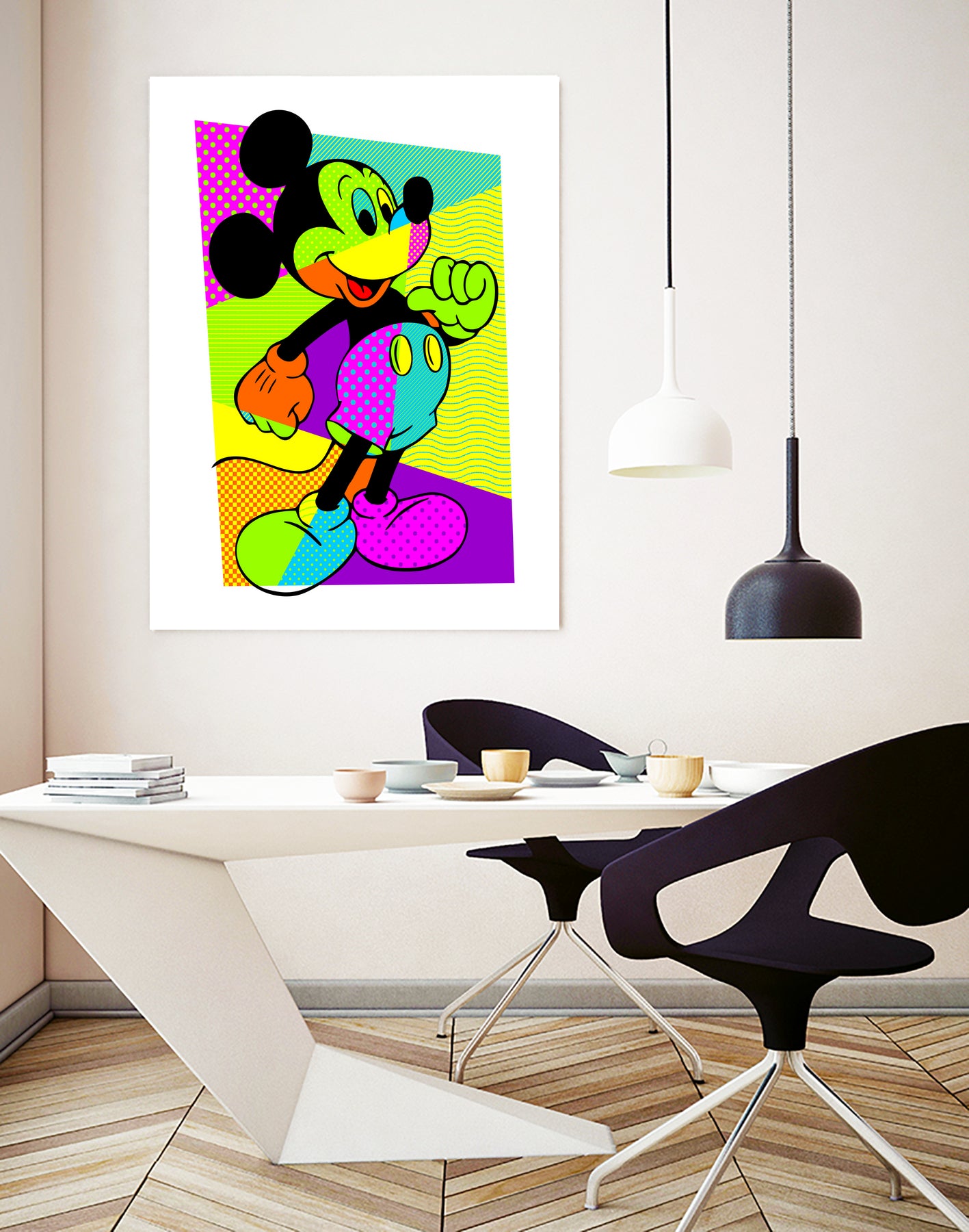 Mickey Mouse | Pop Art by William Cuccio on GIANT ART - green digital painting