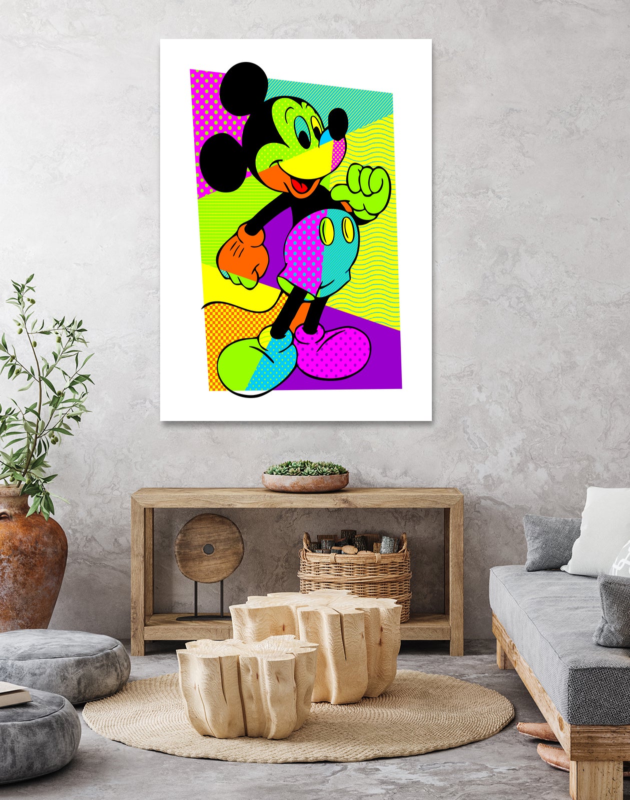 Mickey Mouse | Pop Art by William Cuccio on GIANT ART - green digital painting