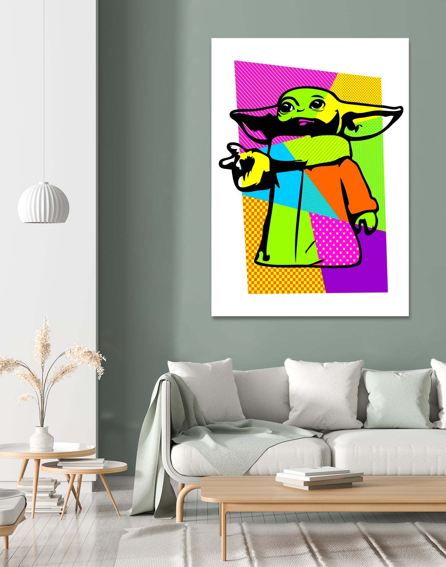 The Child | Baby Yoda | Mandalorian | Pop Art by William Cuccio on GIANT ART - green digital painting