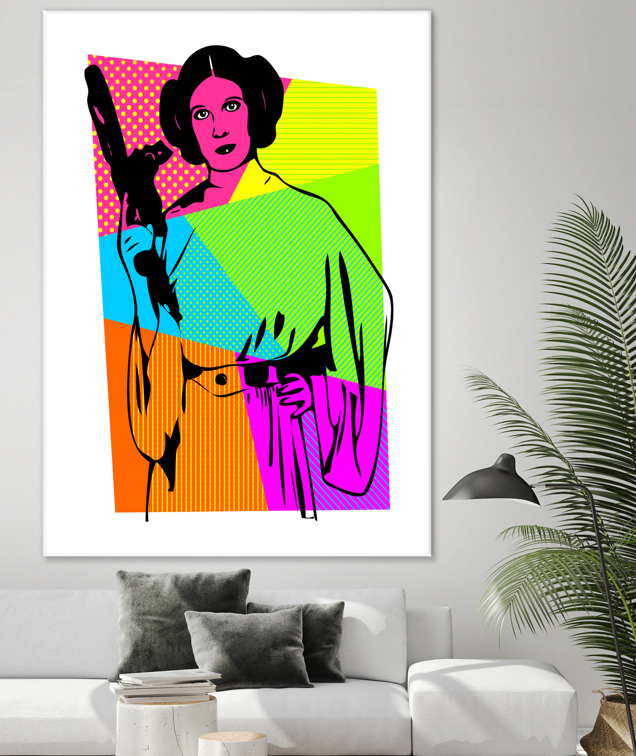 Princess Leia | Star Wars | Pop Art by William Cuccio on GIANT ART - pink digital painting