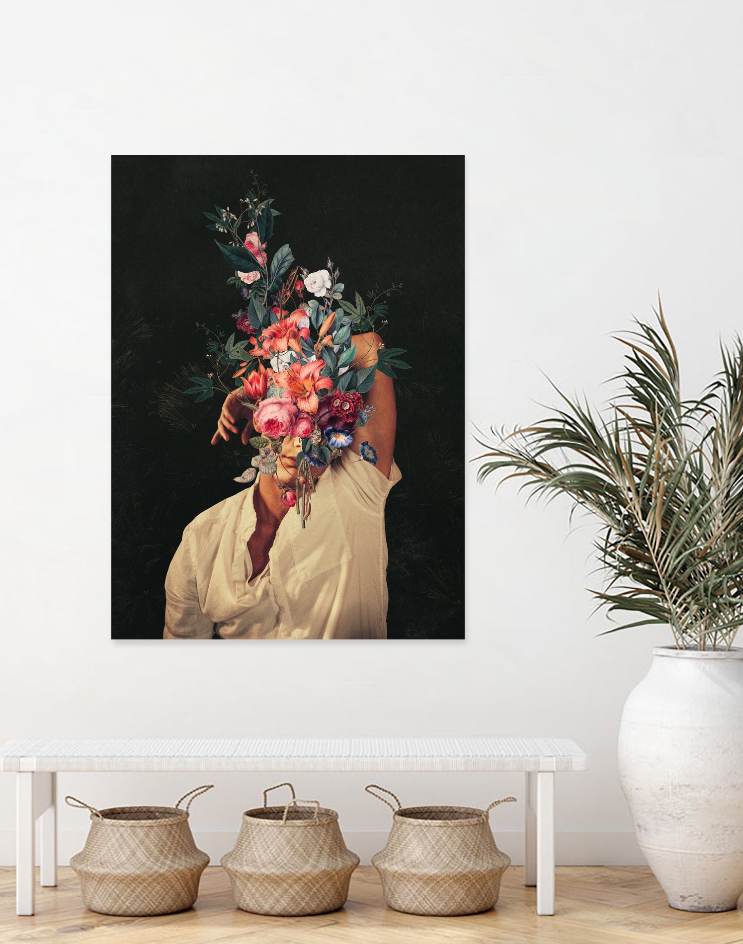 Roses Bloomed every time I thought of You by Frank Moth on GIANT ART - black digital painting
