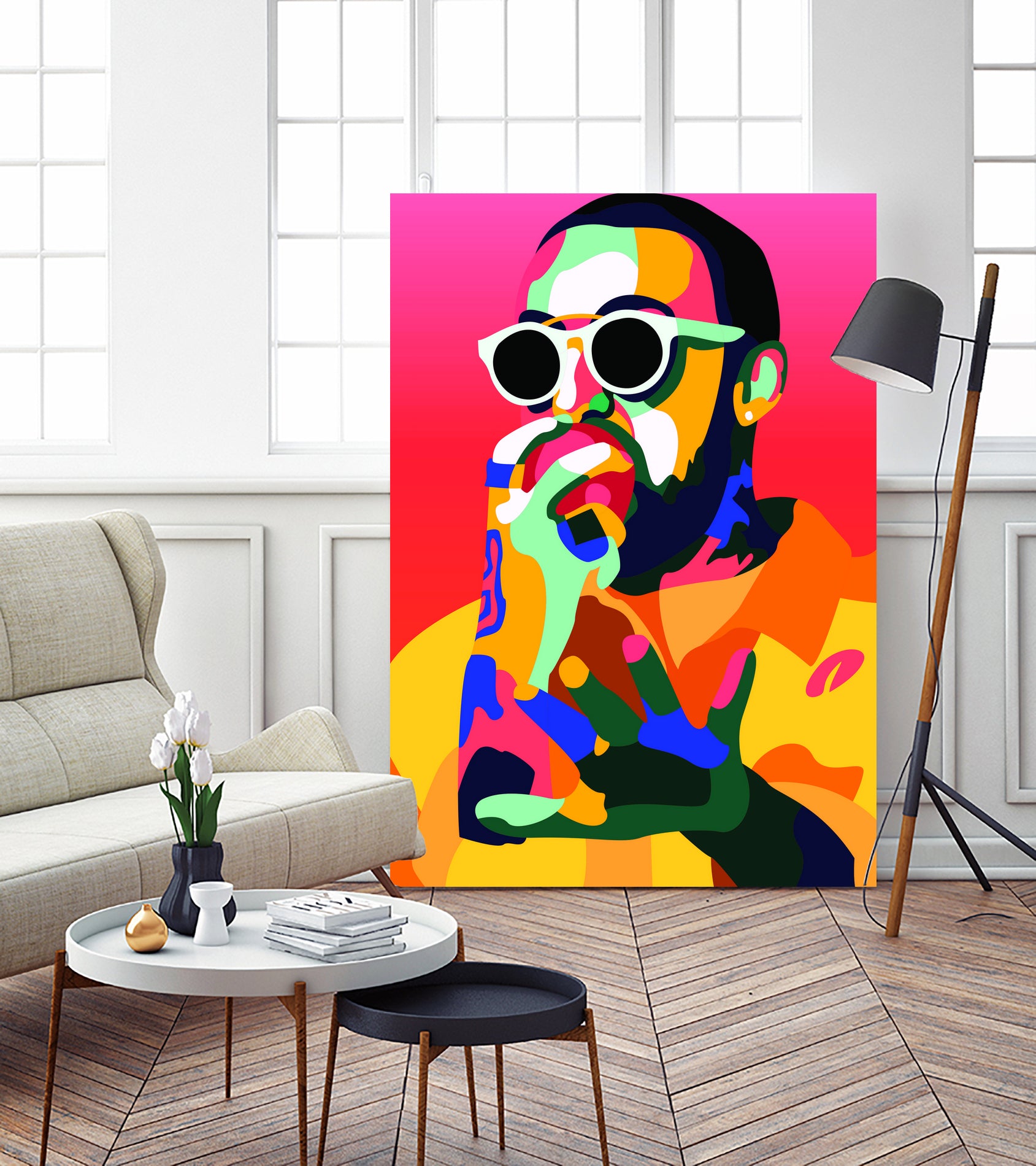 Mac Miller Inspired Pop-art Tribute Music Poster, Wall Art by kim huynh on GIANT ART - red digital painting
