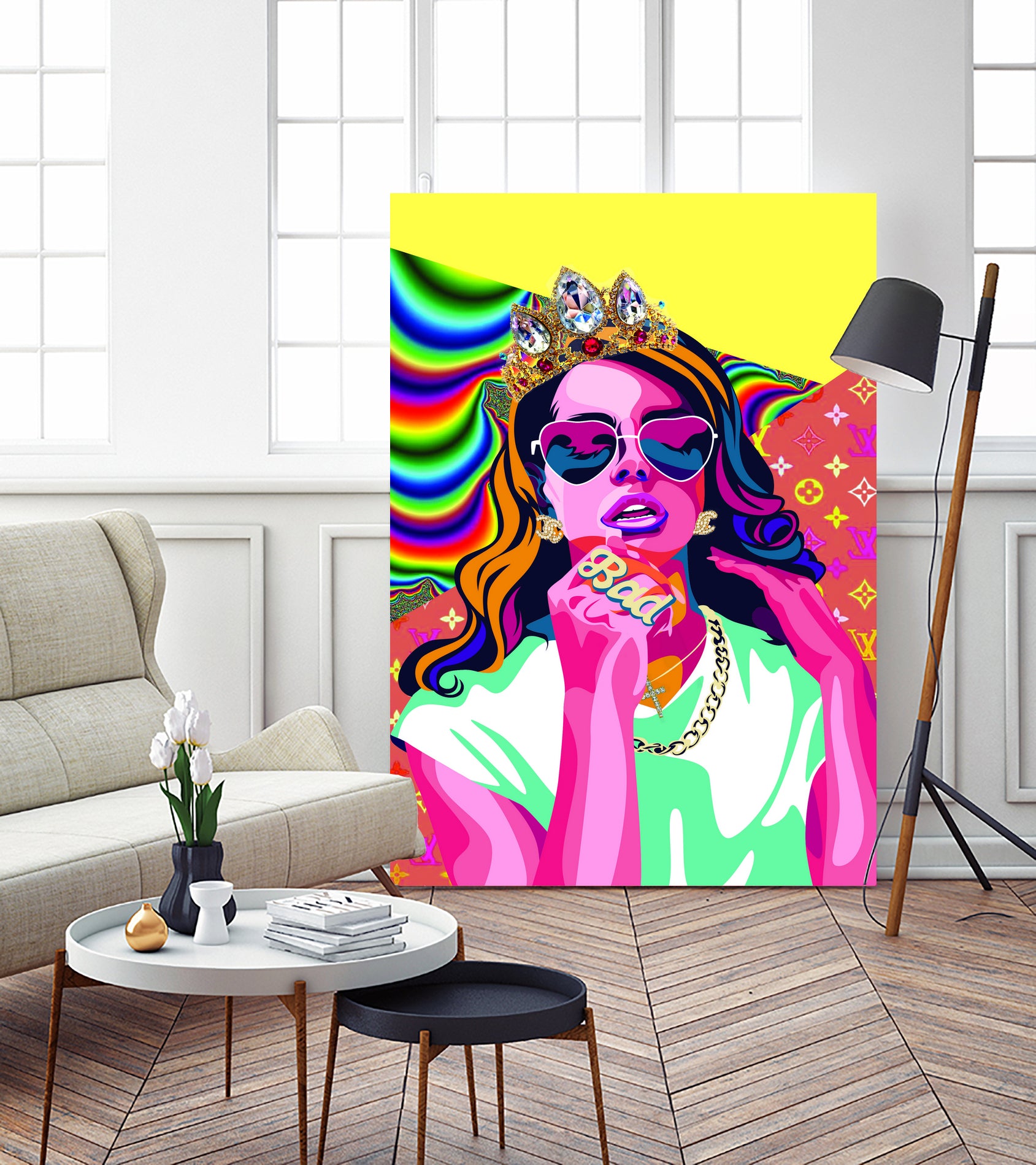Lana del Rey Poster, Pop Art Wall Art by kim huynh on GIANT ART - orange digital painting