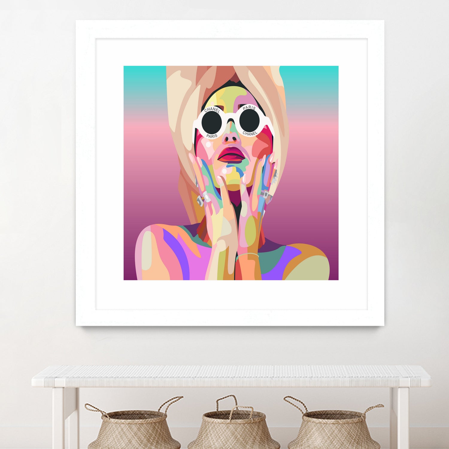 Ariana Grande Pop-Art Wall Decor Music Poster by kim huynh on GIANT ART - pink digital painting