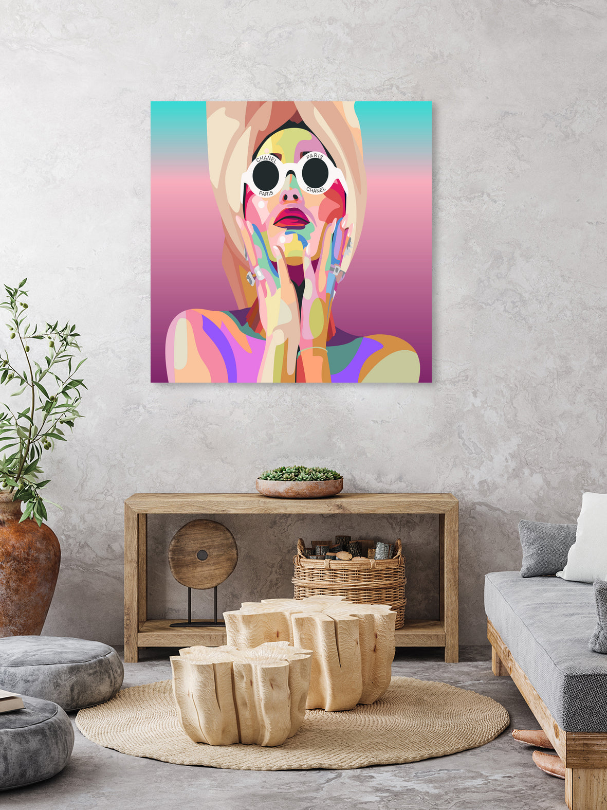 Ariana Grande Pop-Art Wall Decor Music Poster by kim huynh on GIANT ART - pink digital painting