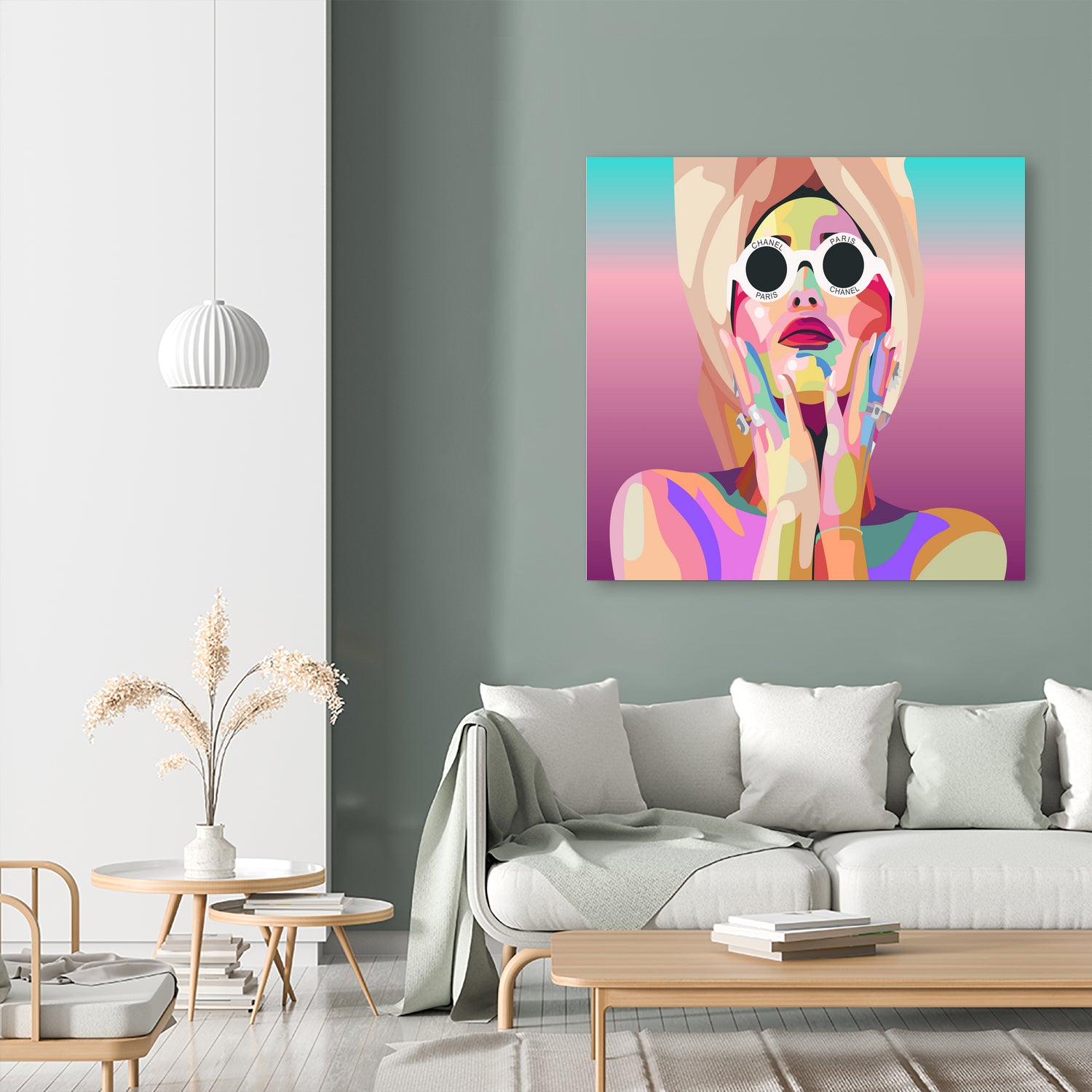 Ariana Grande Pop-Art Wall Decor Music Poster by kim huynh on GIANT ART - pink digital painting