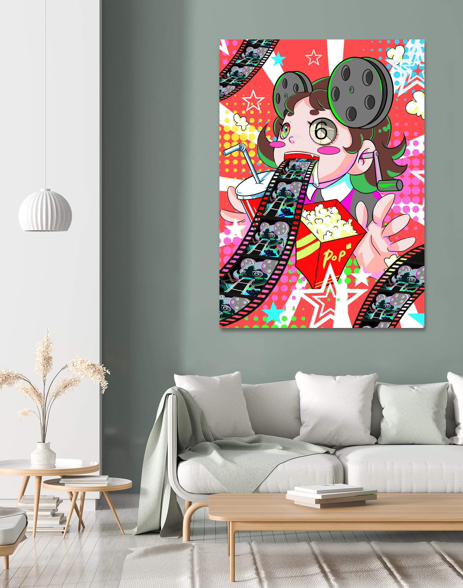 Contando películas by Victoria Fernández Bravo on GIANT ART - pink digital drawing