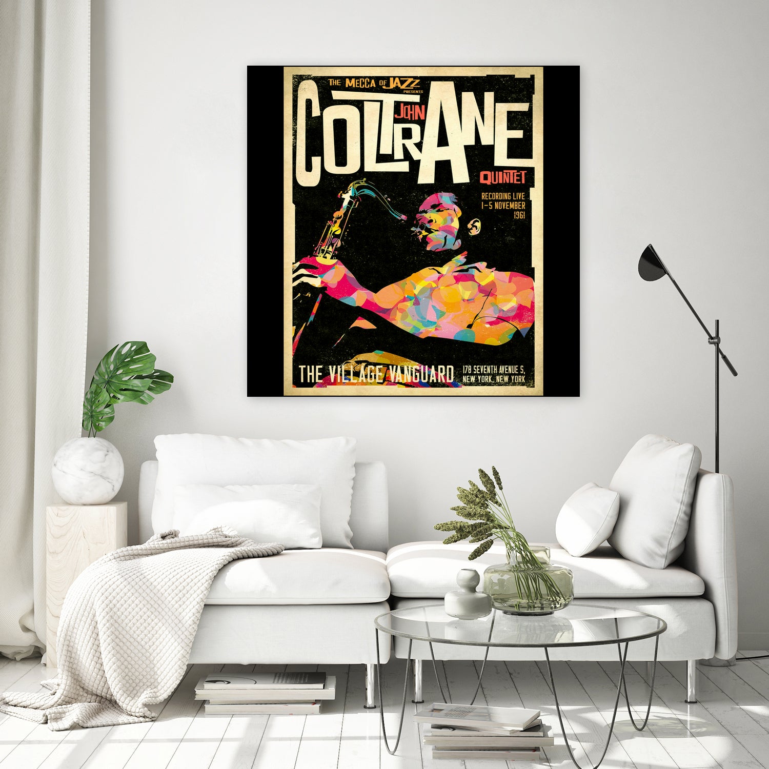 John Coltrane Retro Style by Michael Anna on GIANT ART - white digital painting