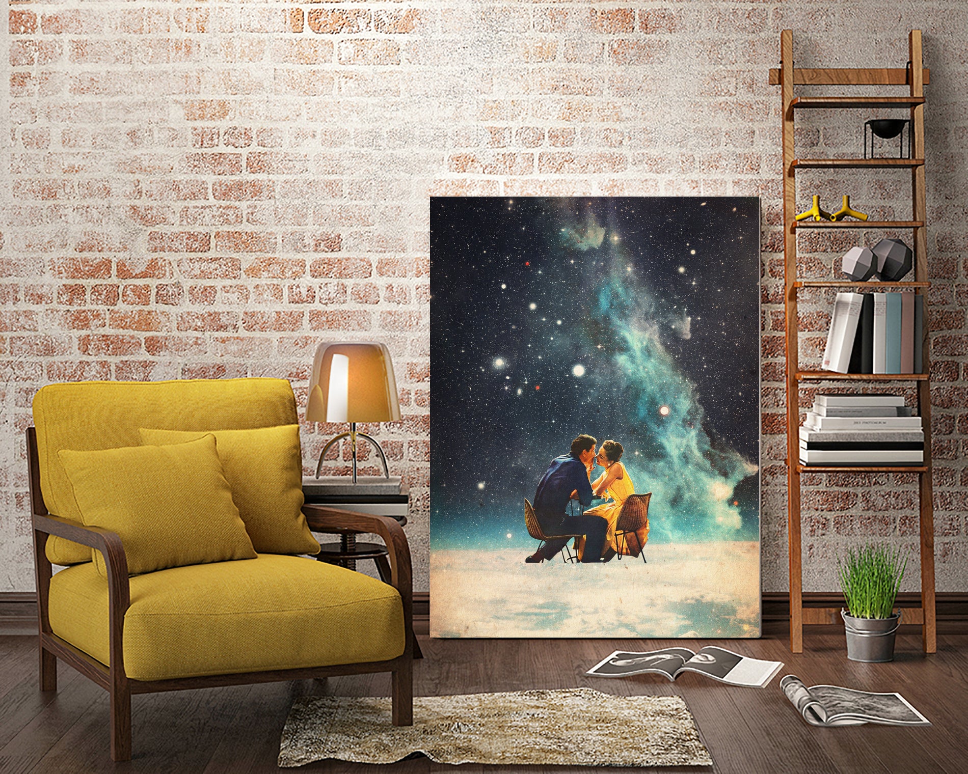 I'll Take you to the Stars for a second Date by Frank Moth on GIANT ART - black digital painting