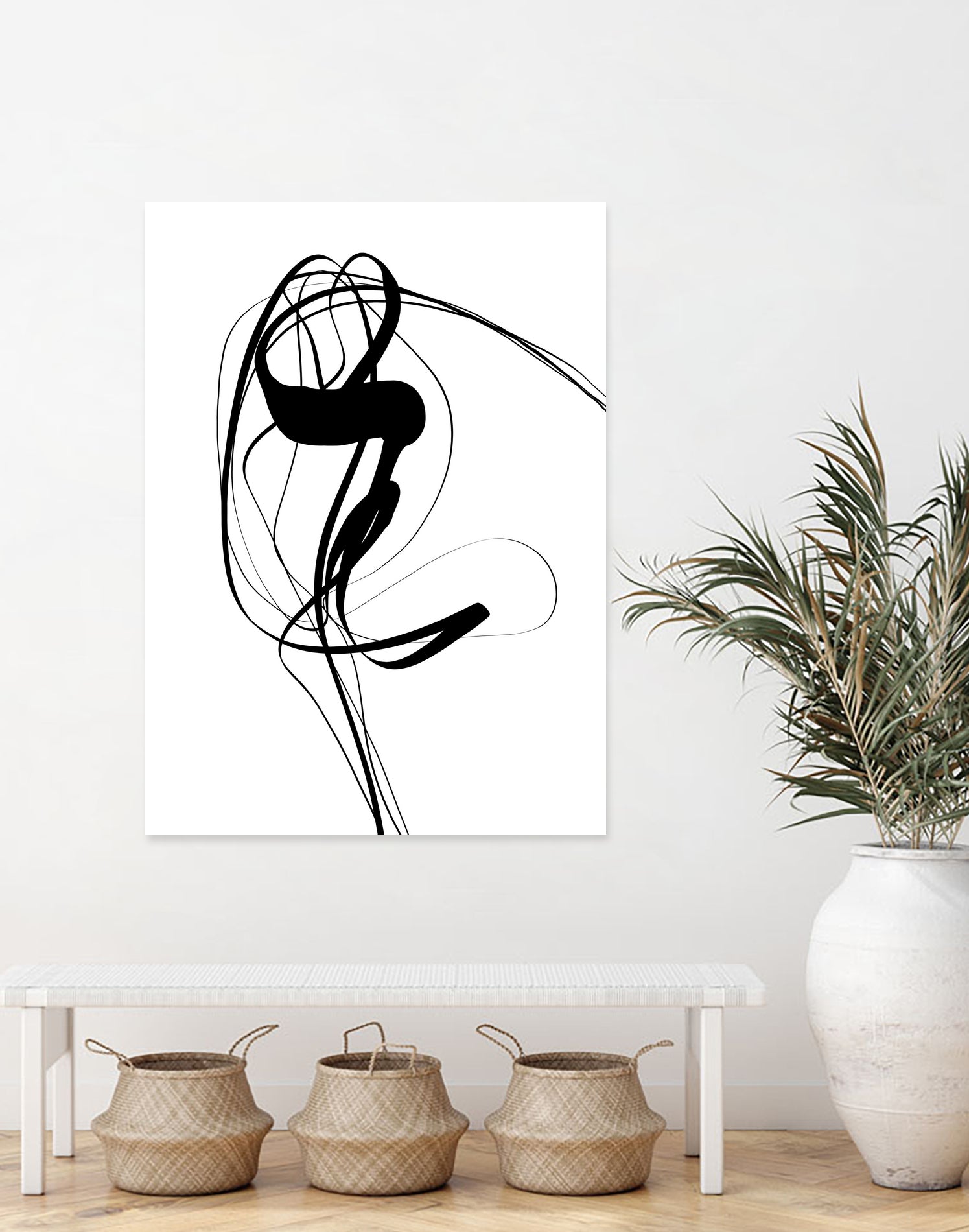 Free hand #121BW by Imre Tóth on GIANT ART - white digital painting