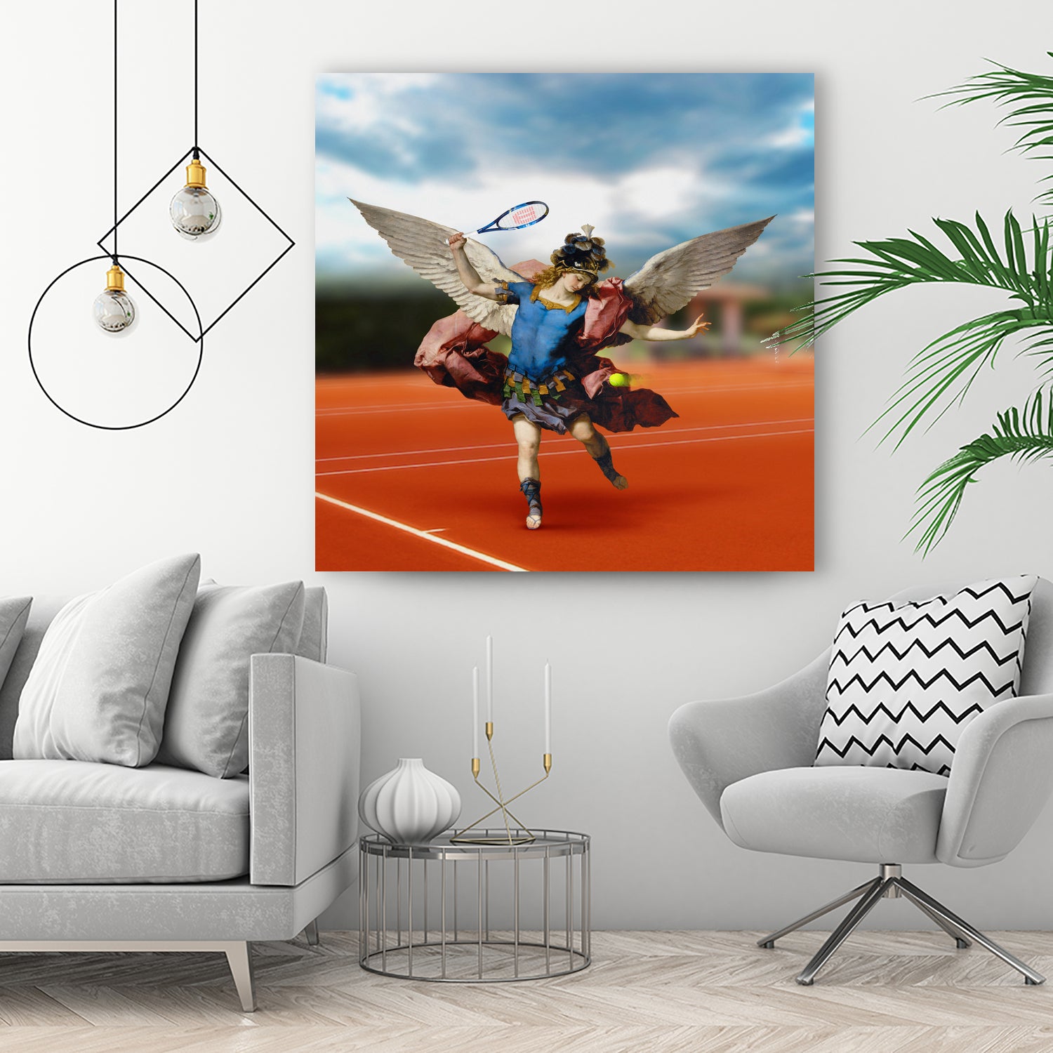 The Tennis Player by José Luis Guerrero on GIANT ART - blue photo manipulation