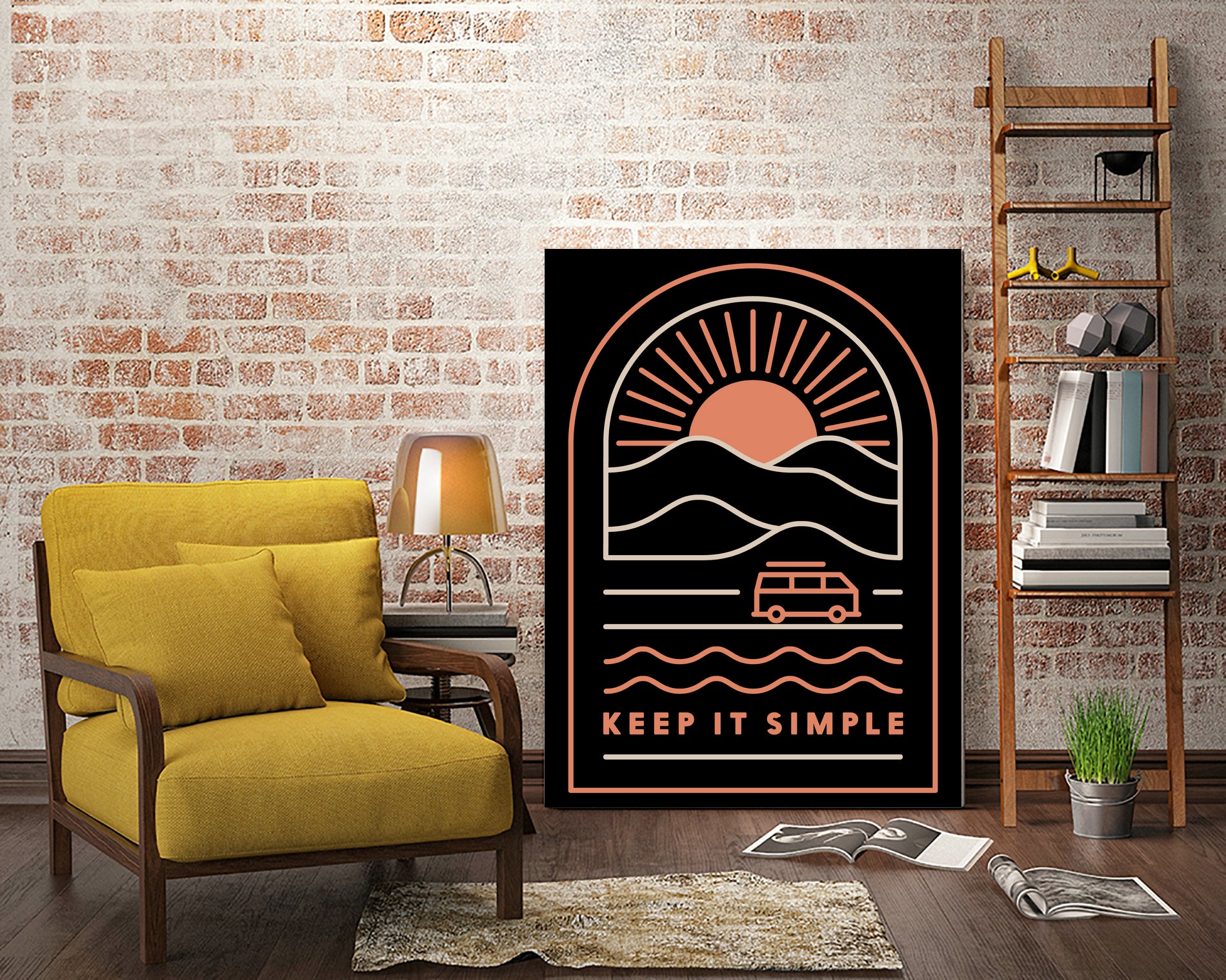 Keep It Simple by Rick Crane on GIANT ART - blue typography