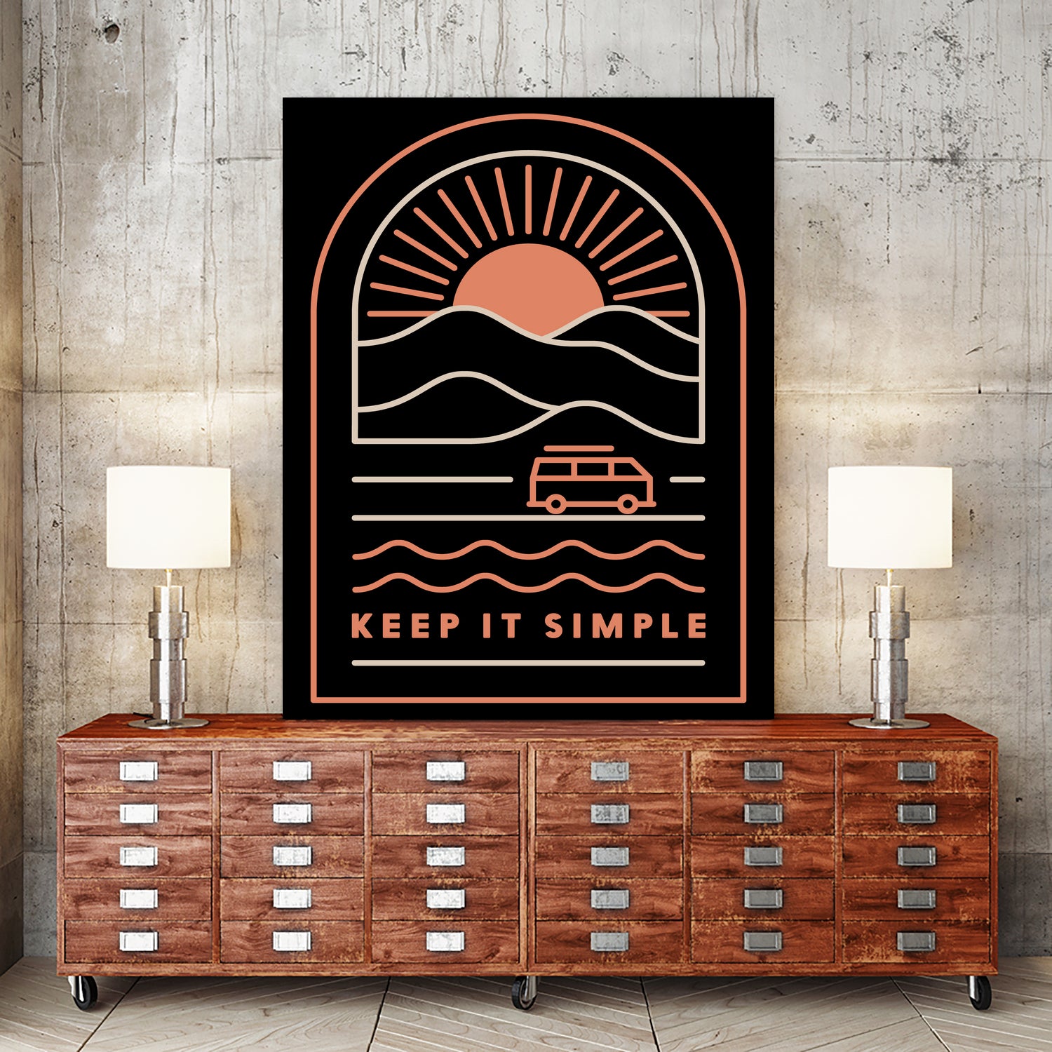 Keep It Simple by Rick Crane on GIANT ART - blue typography