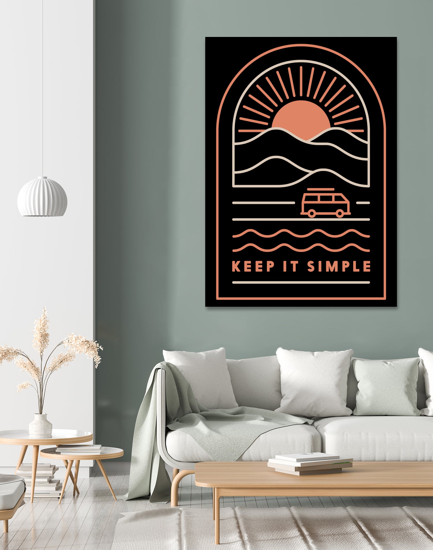 Keep It Simple by Rick Crane on GIANT ART - blue typography