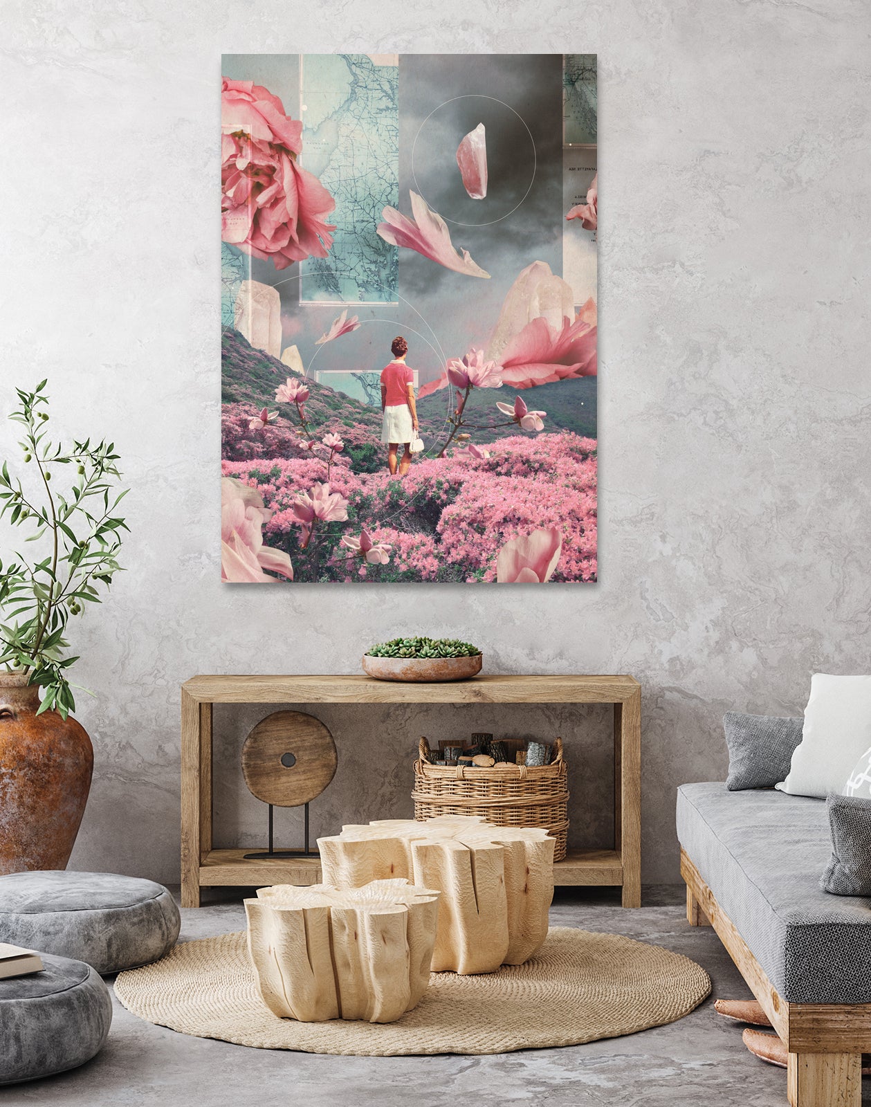 Trying to accept the Distance by Frank Moth on GIANT ART - pink digital painting