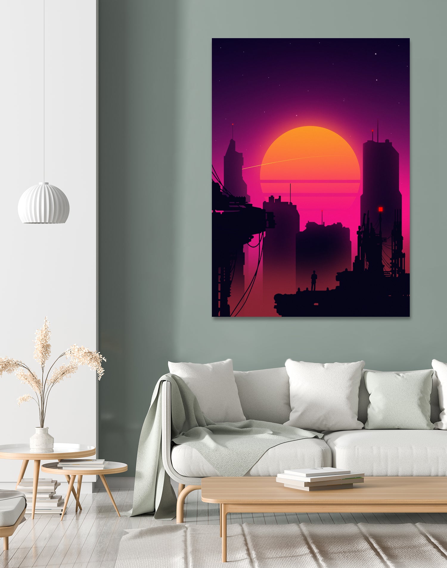Retrowave City sunset by Muhammad Daffa Umar on GIANT ART - white photo illustration