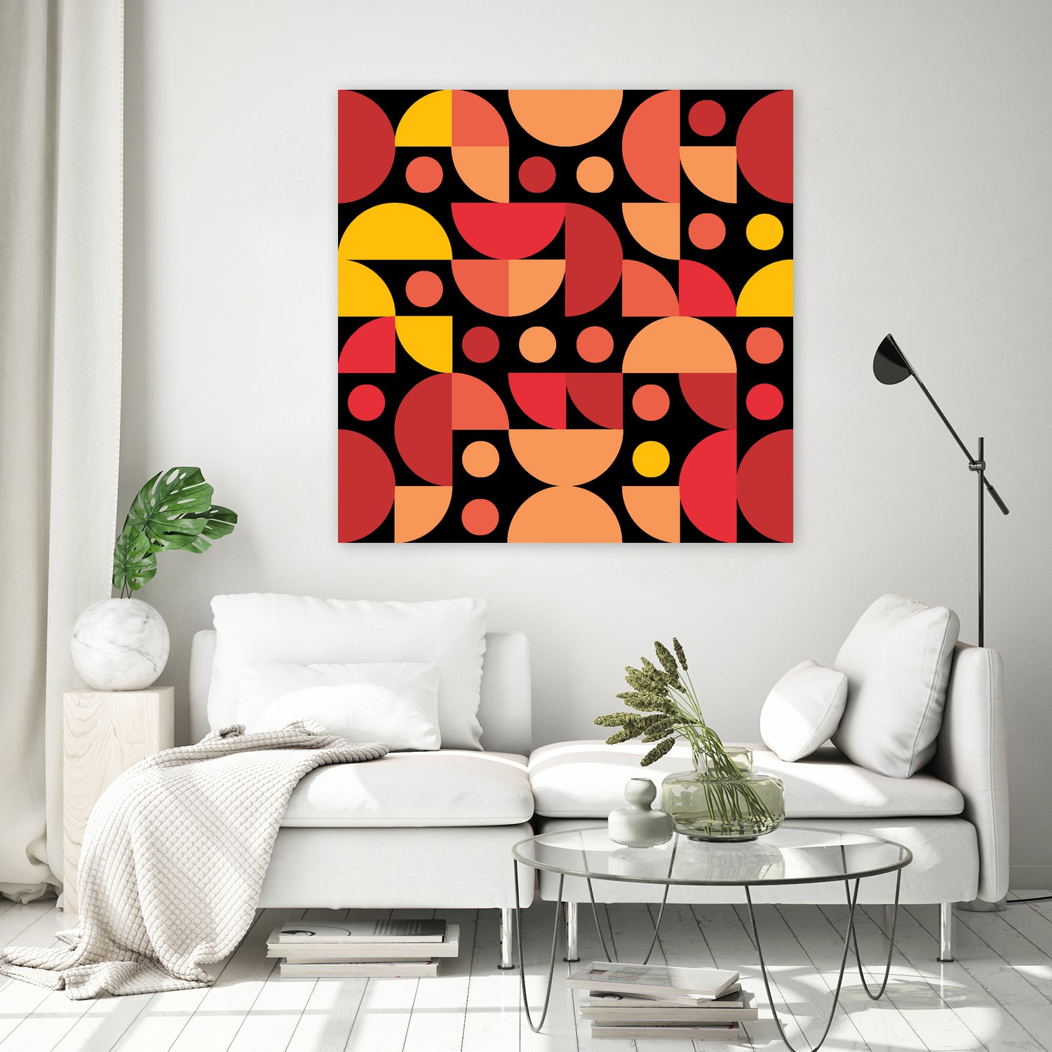 Funky Retro Pattern warm colours by Tal Hayoun on GIANT ART - red vector illustration