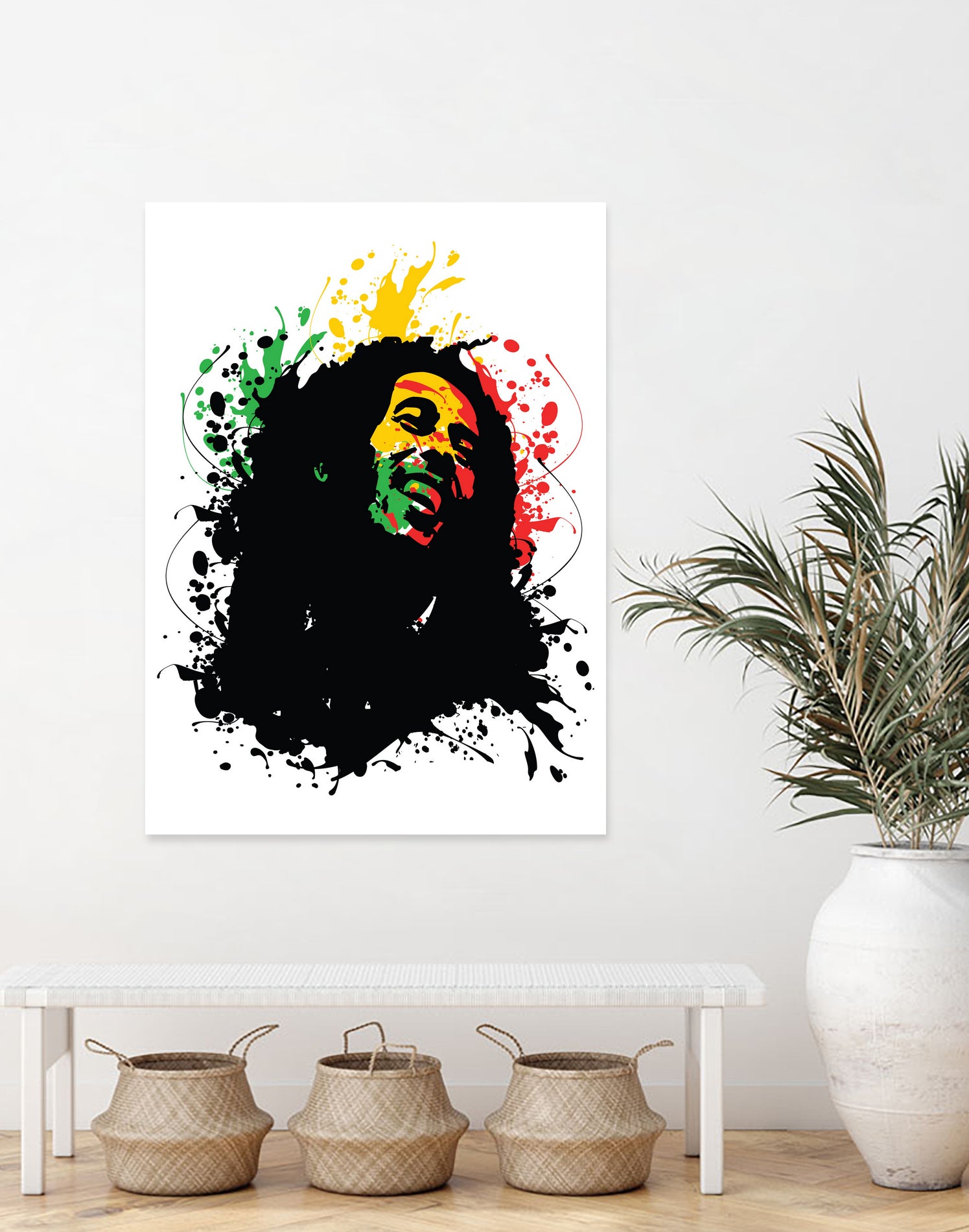 Bob Marley splatter art by sarta . on GIANT ART - white vector illustration
