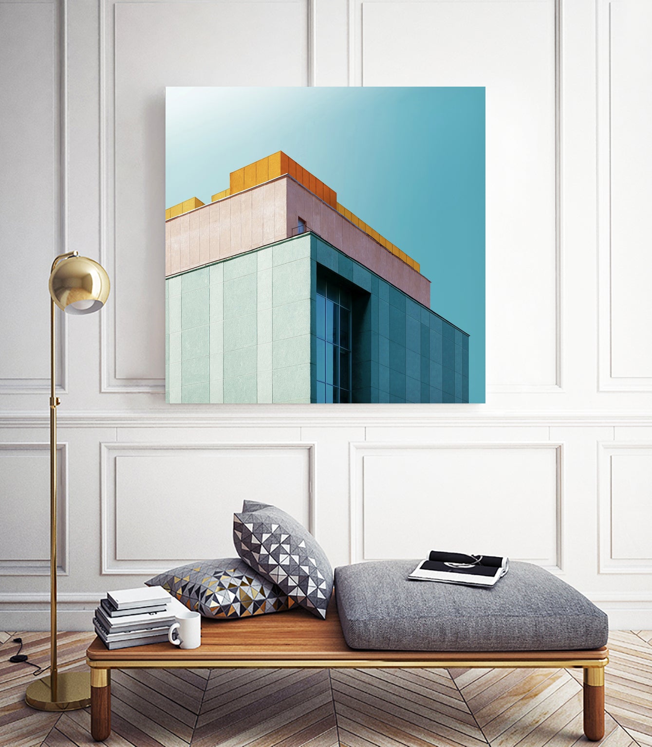 Architecture Minimal #9 by Dmitry Belousov on GIANT ART - green photo illustration