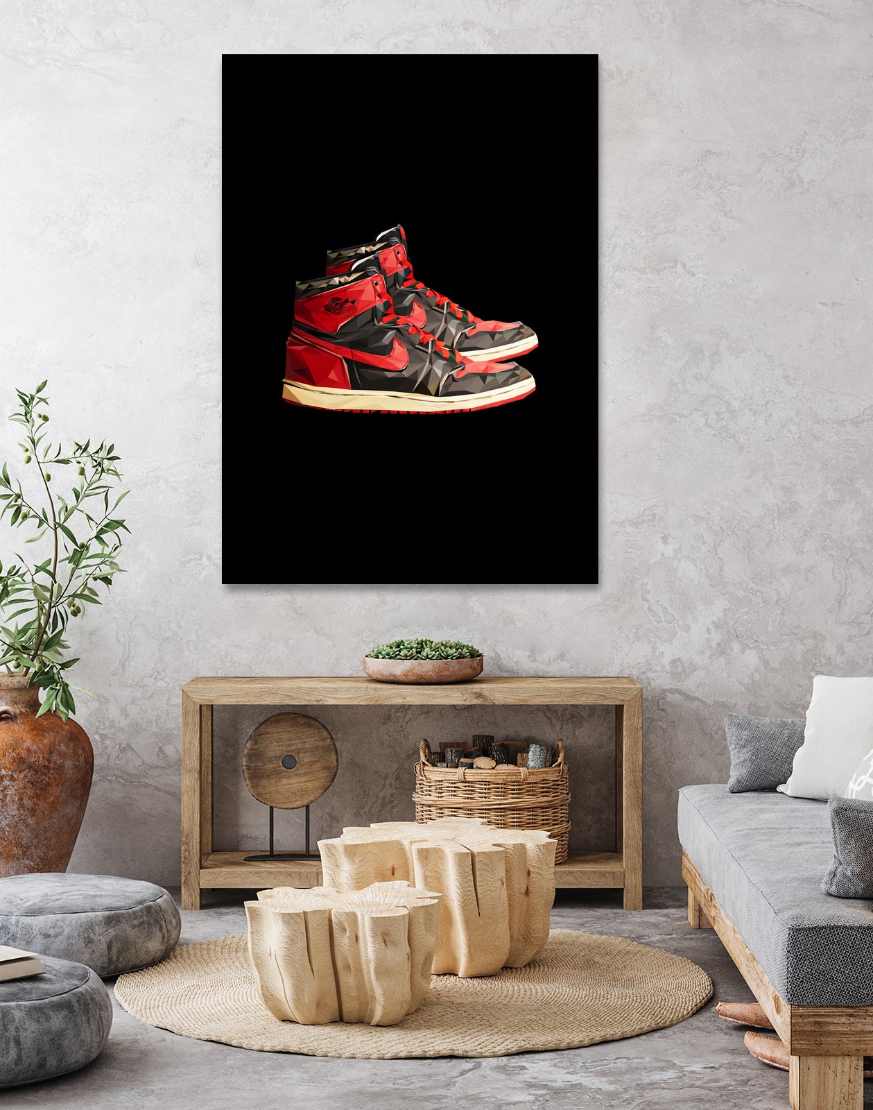 nike air jordan 1 by M Maisur Amin on GIANT ART - black 3d art