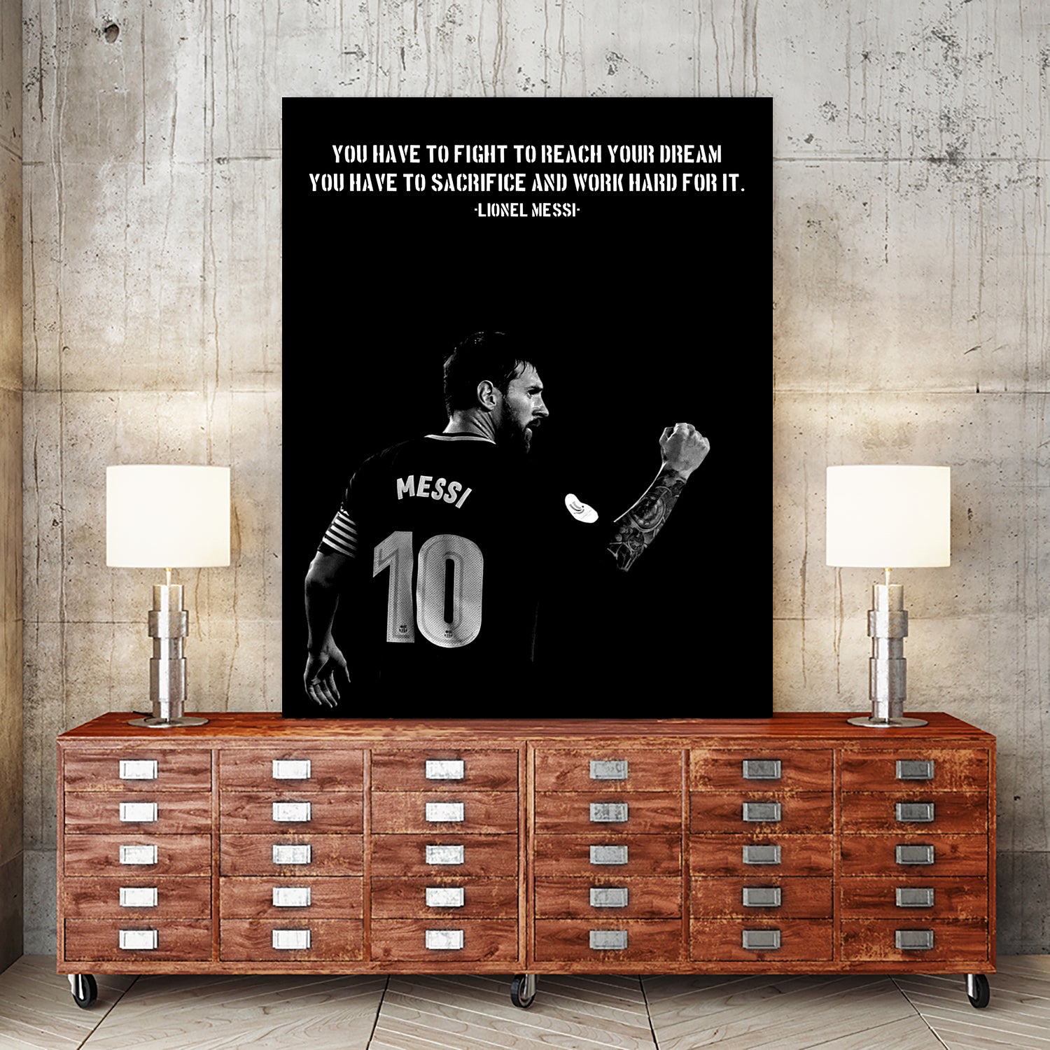 Messi Motivation by Ayyen Khusna on GIANT ART - black mixed media