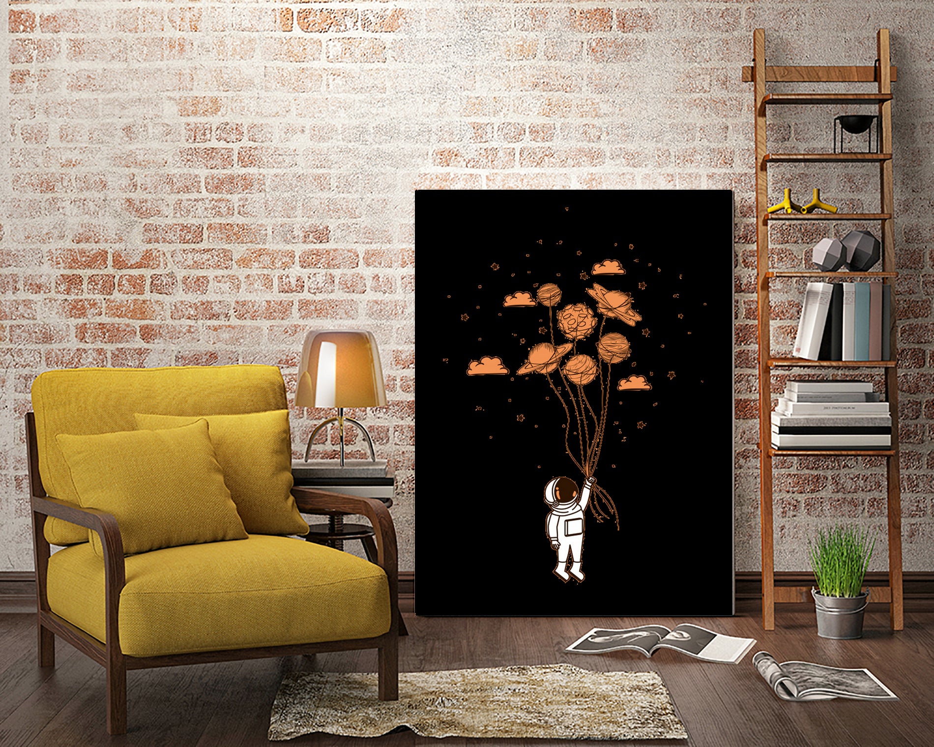 astronaut by diana stephanie on GIANT ART - orange character design