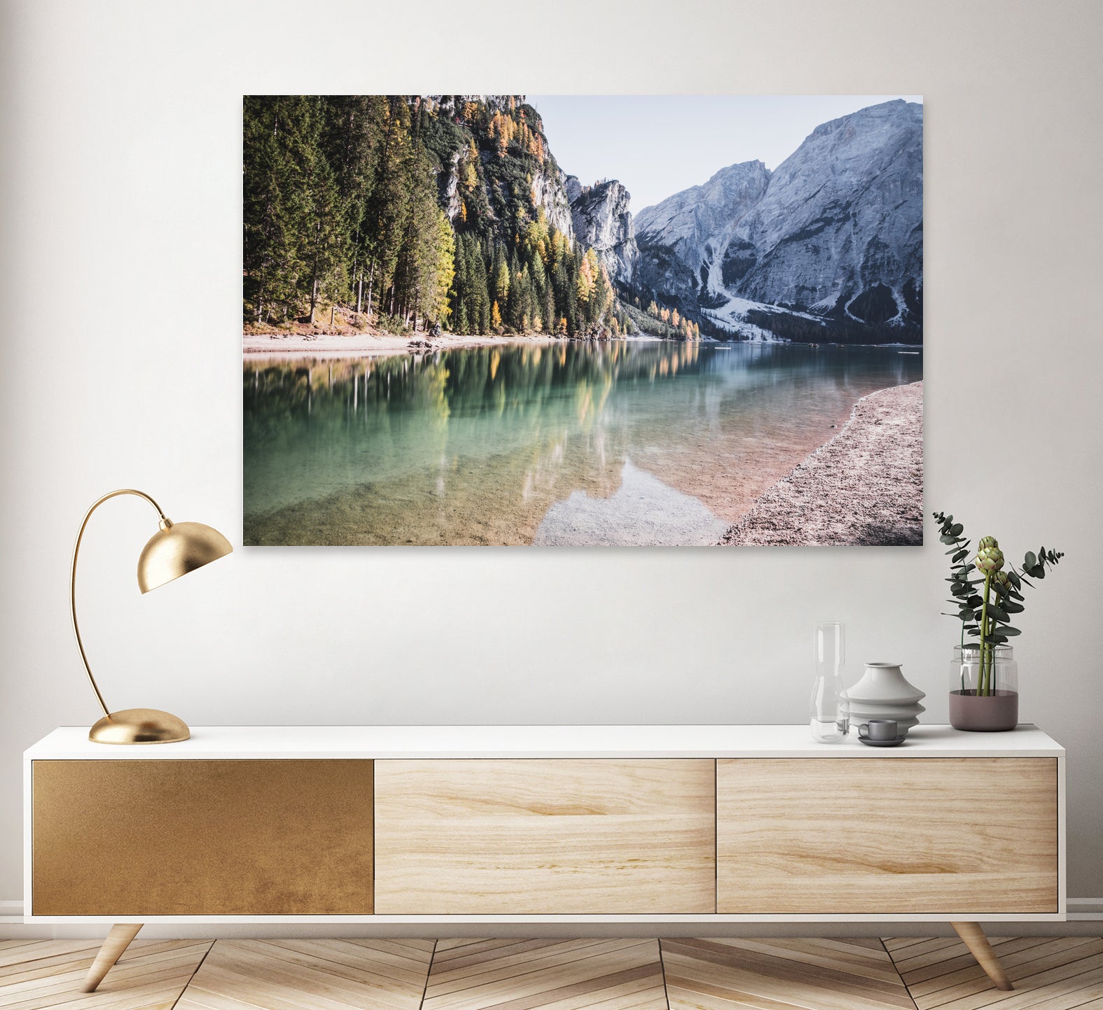 Lake Braies by Luca Cremasco on GIANT ART - green photo manipulation