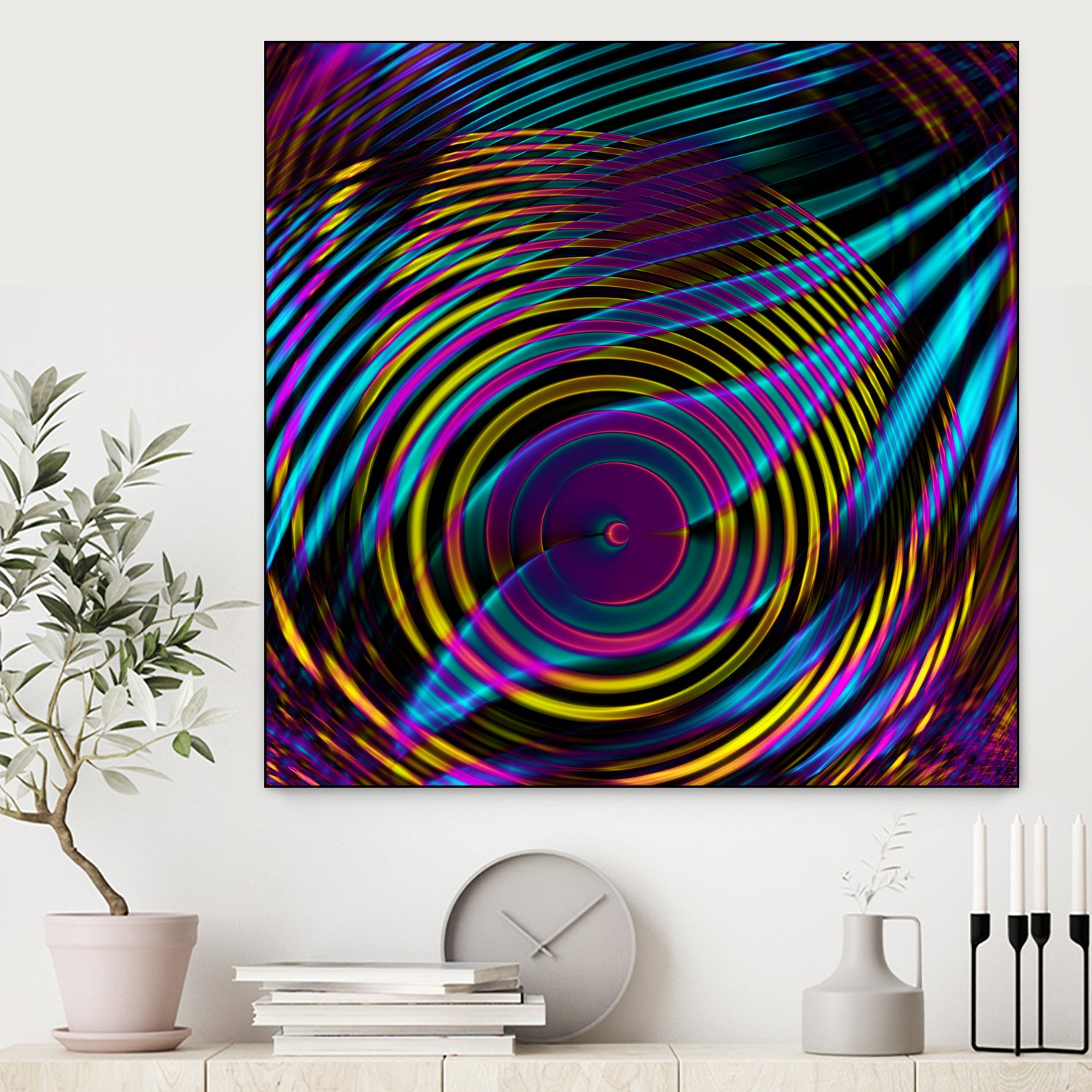 Epicentrum by Iustina Istrati on GIANT ART - fuchsia digital painting