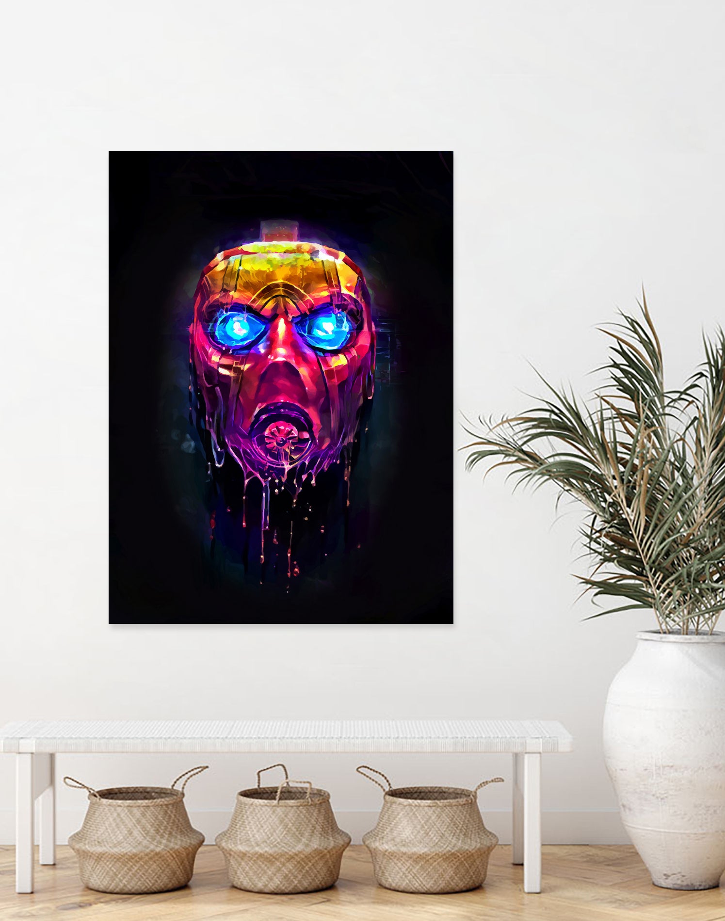 Borderland Mayhem Retro Mask by Christian Velazquez on GIANT ART - fuchsia game design
