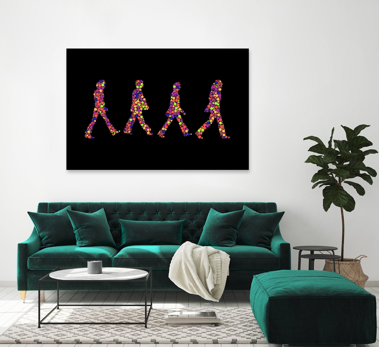 Beatles | Abbey Road | Pop Art by William Cuccio on GIANT ART - black digital painting