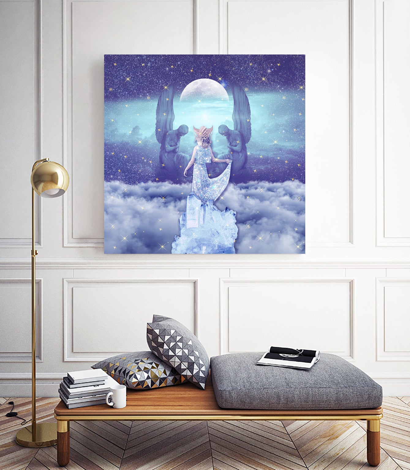 THE HIGH PRIESTESS TAROT CARD by Gloria Sánchez on GIANT ART - blue photo illustration