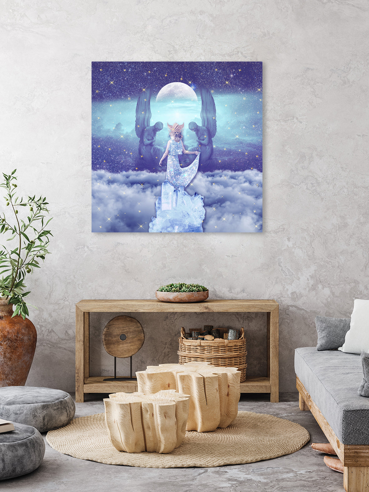 THE HIGH PRIESTESS TAROT CARD by Gloria Sánchez on GIANT ART - blue photo illustration