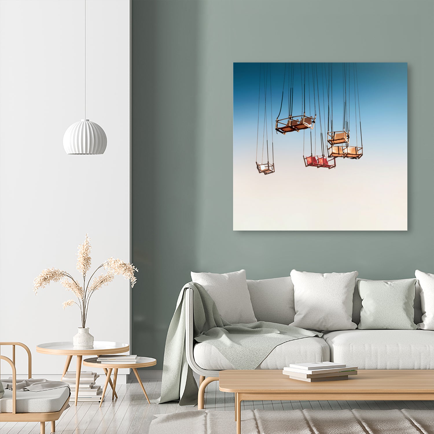 Suspension by Dmitry Belousov on GIANT ART - blue photo illustration