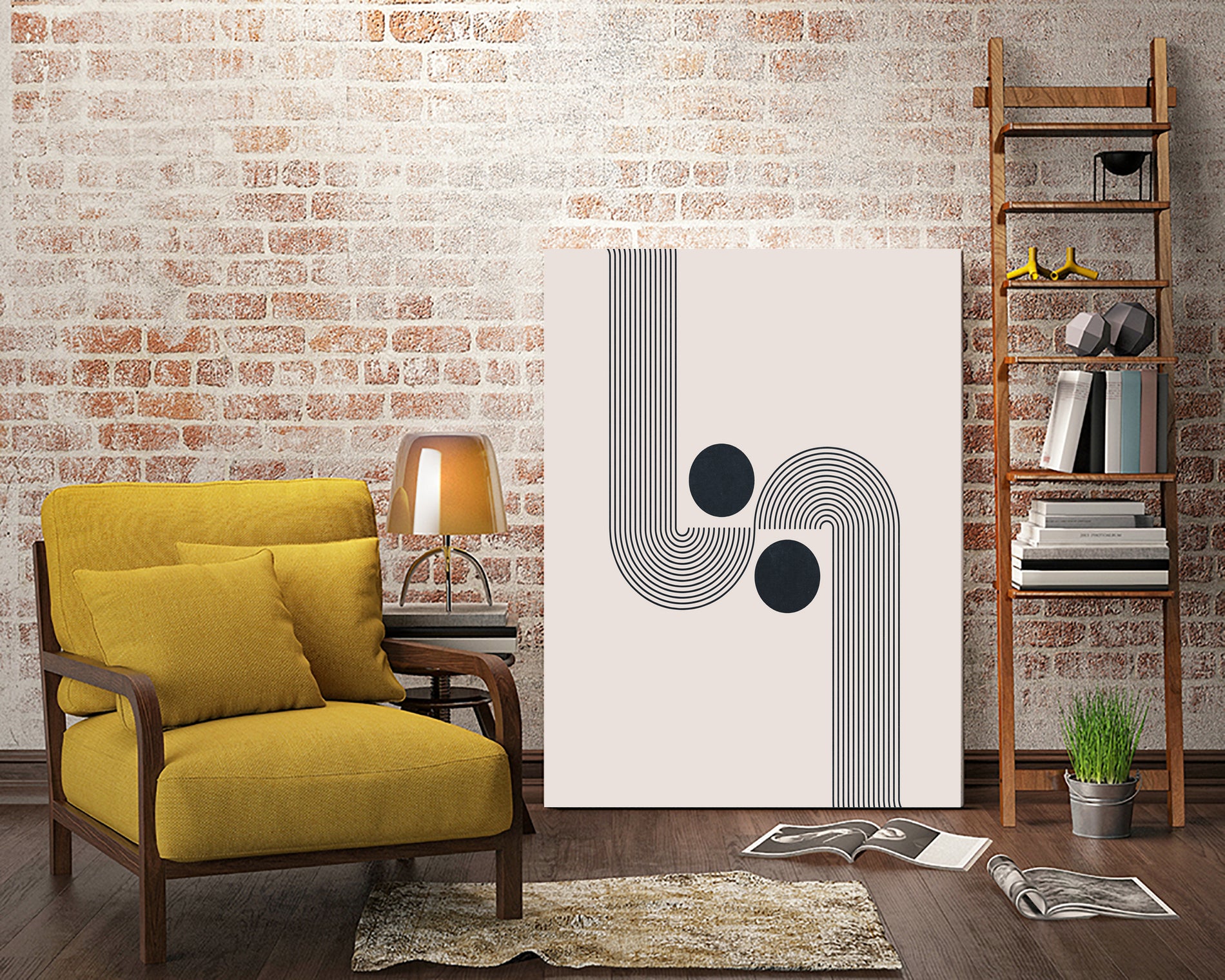 Mid century Modern Rainbow by Akshay Mahatme on GIANT ART - black digital drawing