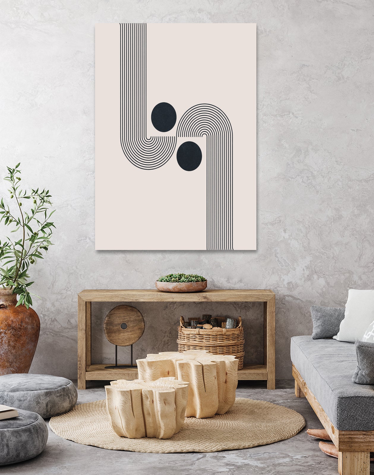 Mid century Modern Rainbow by Akshay Mahatme on GIANT ART - black digital drawing