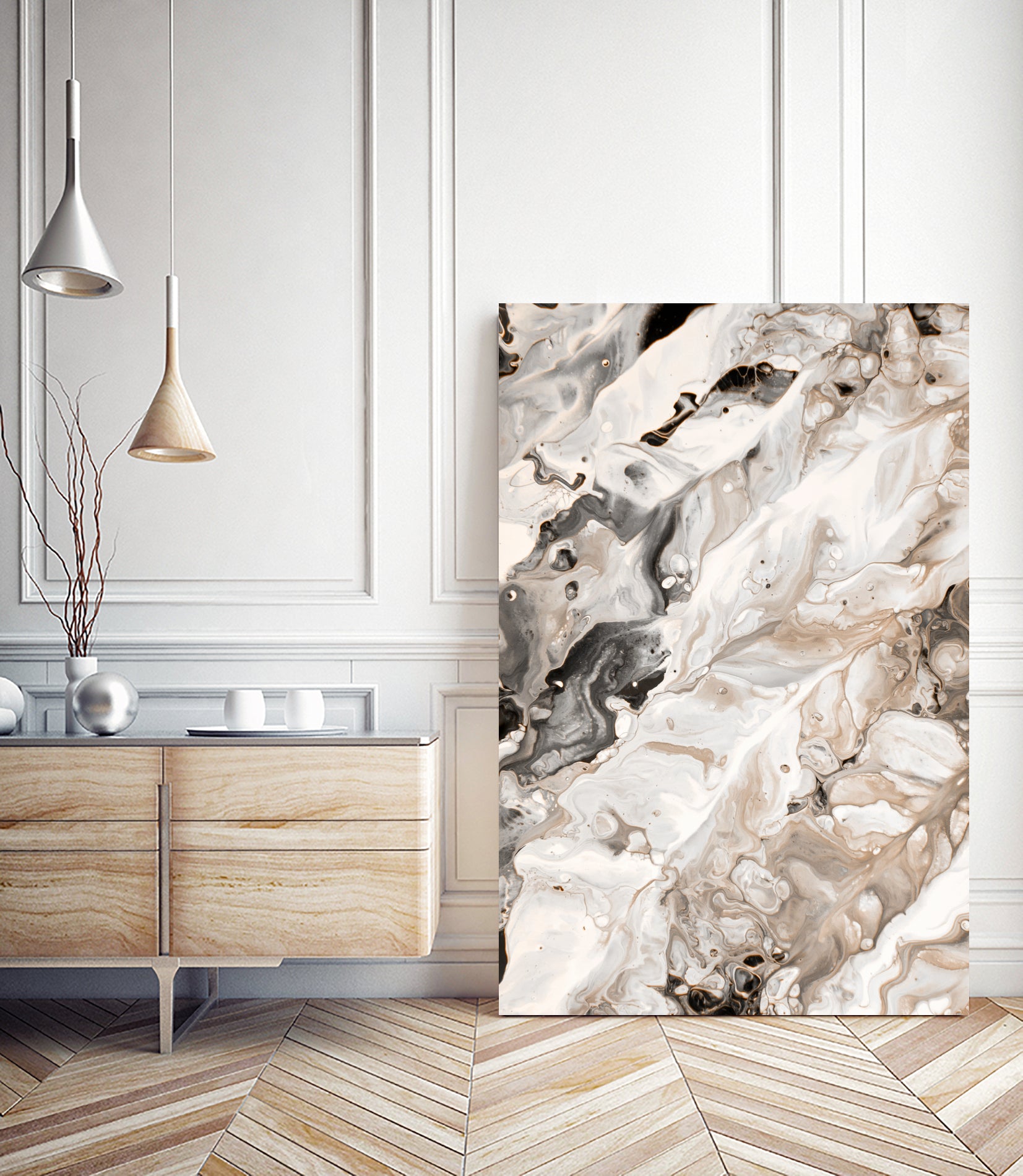 Abstract Marble Glam #4 #painting #wall #decor #art by Anita & Bella Jantz on GIANT ART - brown digital painting