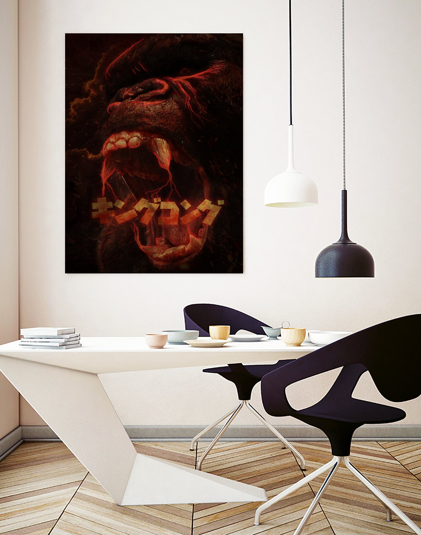 KING KONG - KING OF THE MONSTERS by Ibal Hirata on GIANT ART - white digital painting