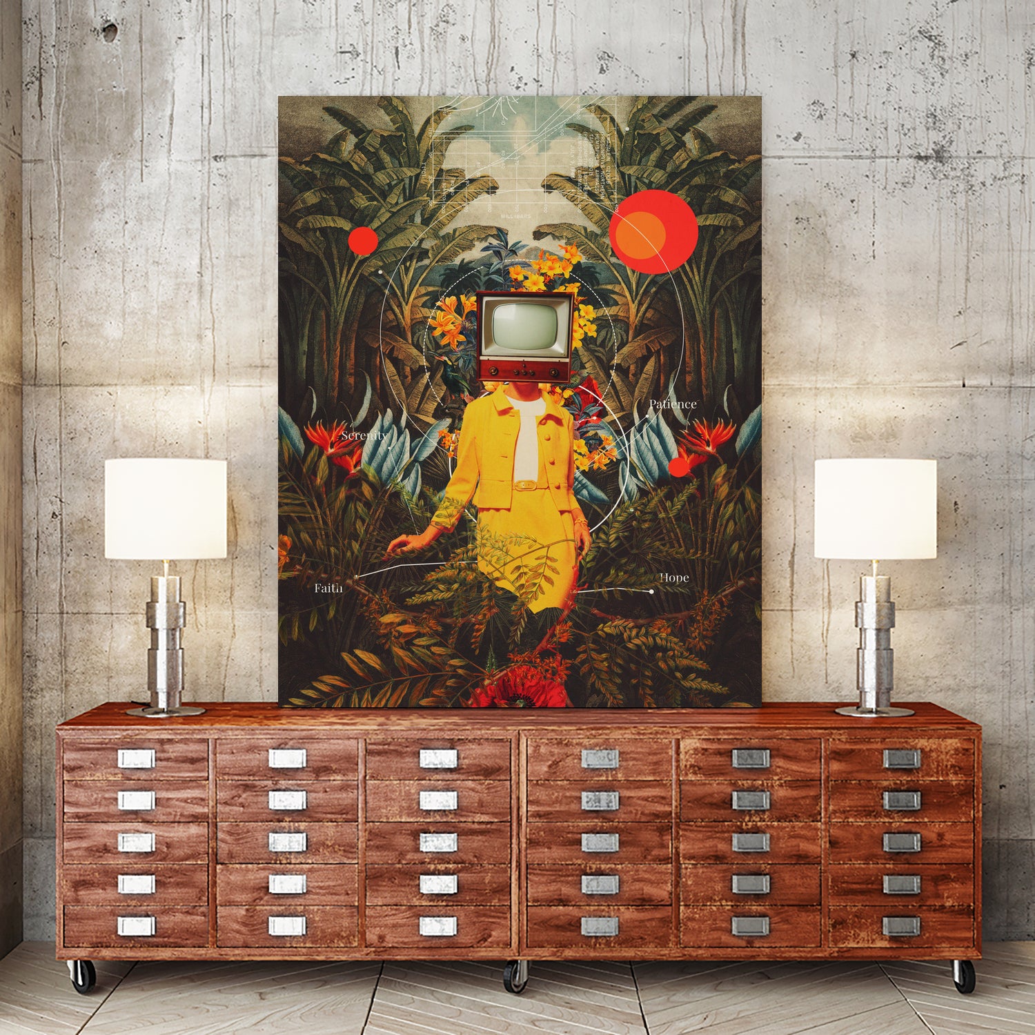 She Came from the Wilderness by Frank Moth on GIANT ART - green vector illustration