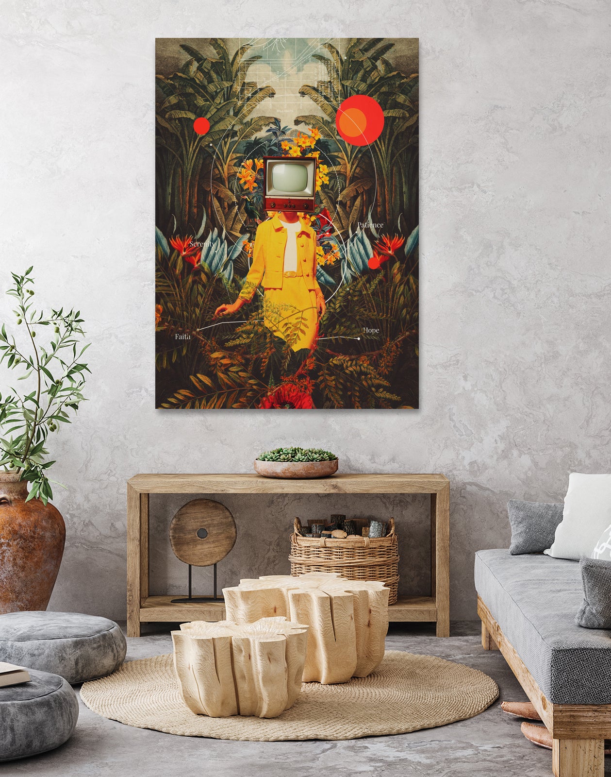 She Came from the Wilderness by Frank Moth on GIANT ART - green vector illustration