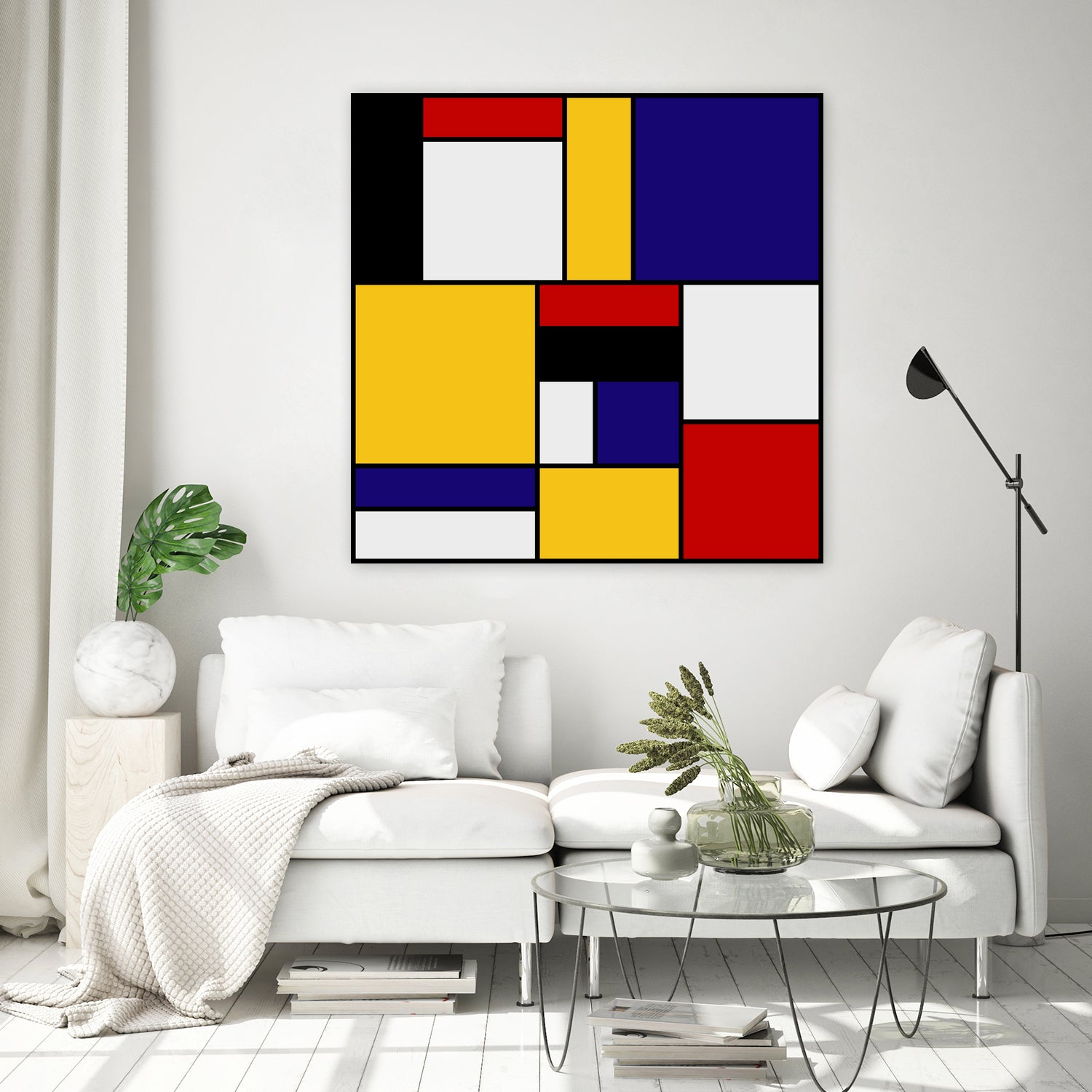 Mondrian De Stijl by Saadana Shanmukam on GIANT ART - yellow digital drawing