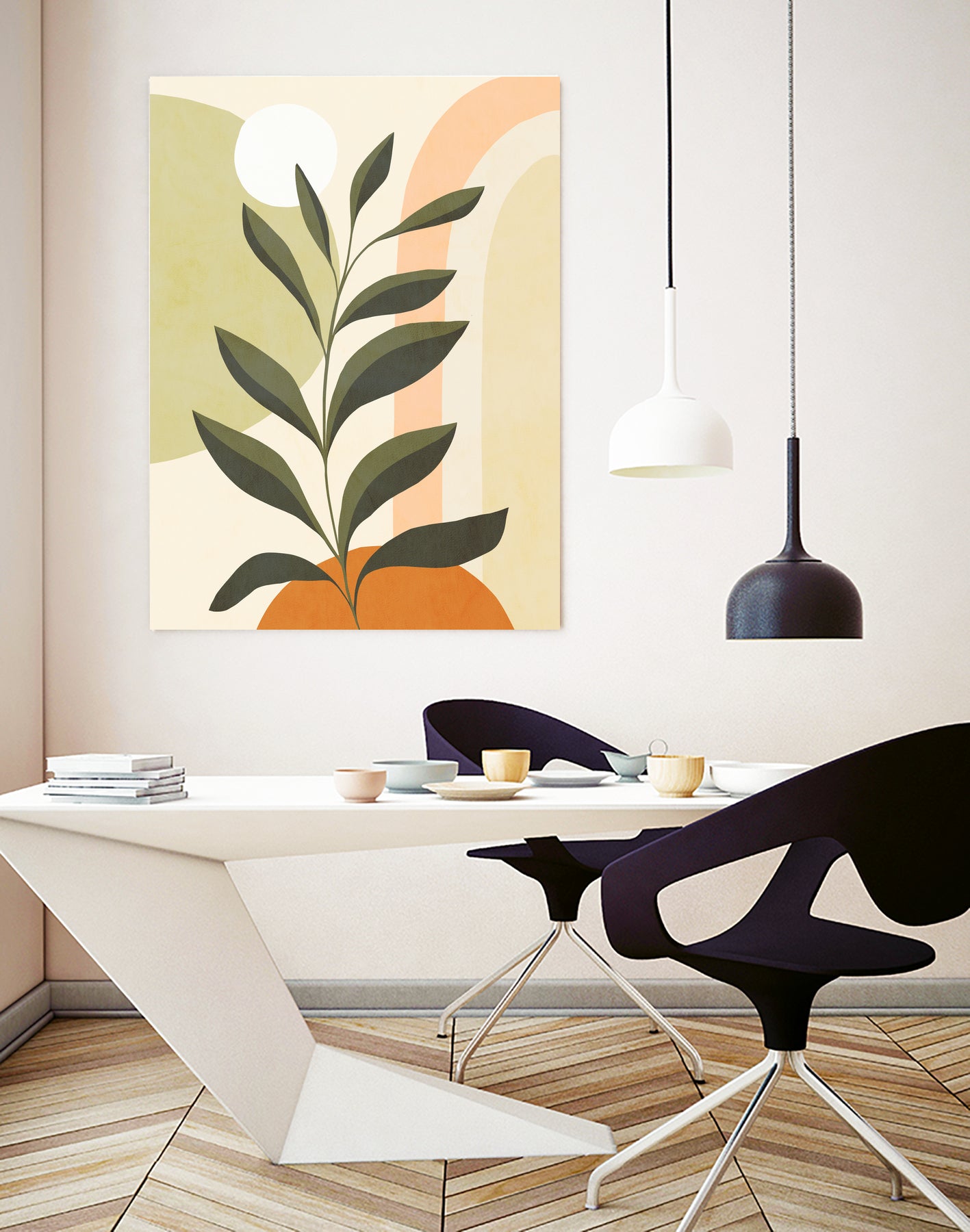 Earthy Tropical Foliage nº1 by Dominique Van Roey on GIANT ART - brown digital drawing