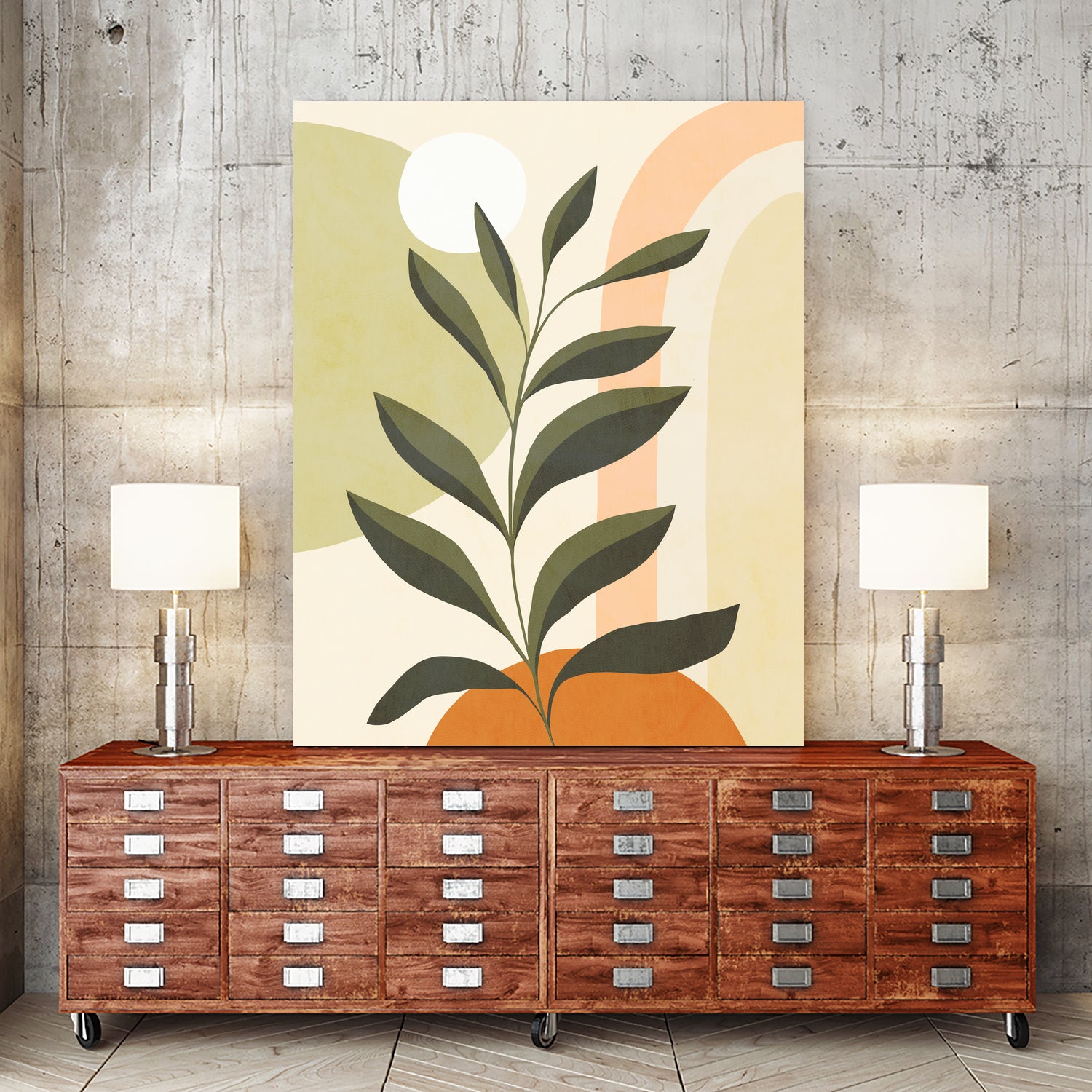 Earthy Tropical Foliage nº1 by Dominique Van Roey on GIANT ART - brown digital drawing