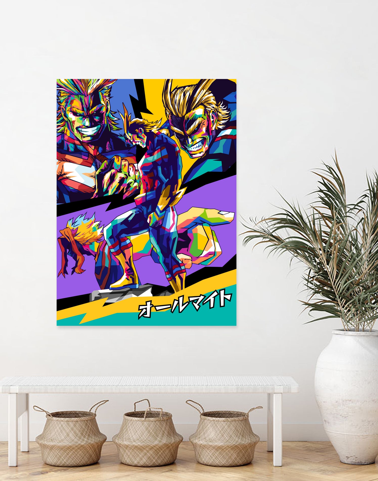 All Might Boku No Hero by Shichiro Ken on GIANT ART - blue digital drawing