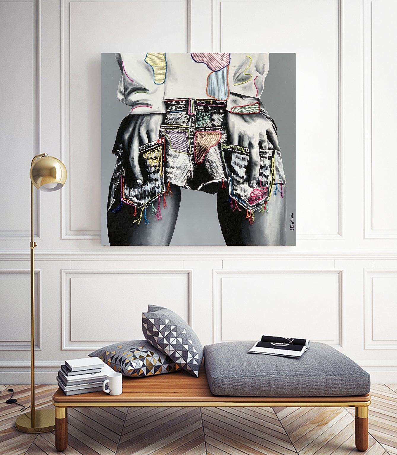 Pocket by eugenia retana on GIANT ART - gray mixed media