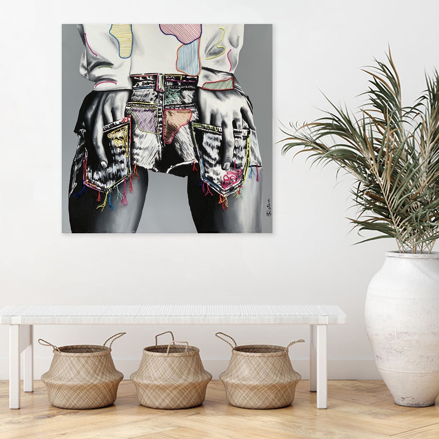 Pocket by eugenia retana on GIANT ART - gray mixed media