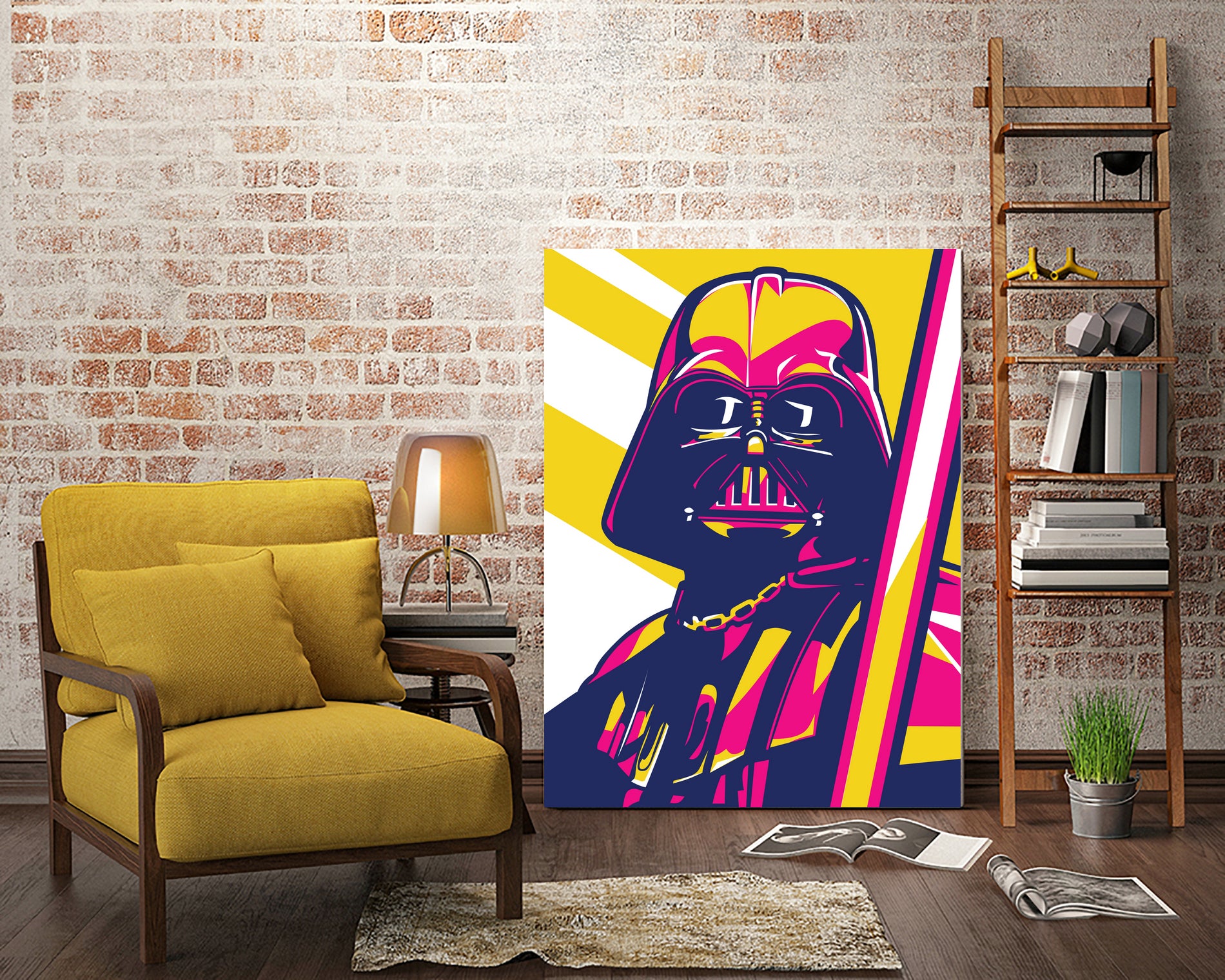 Darth Vader by Art Style on GIANT ART - orange vector illustration