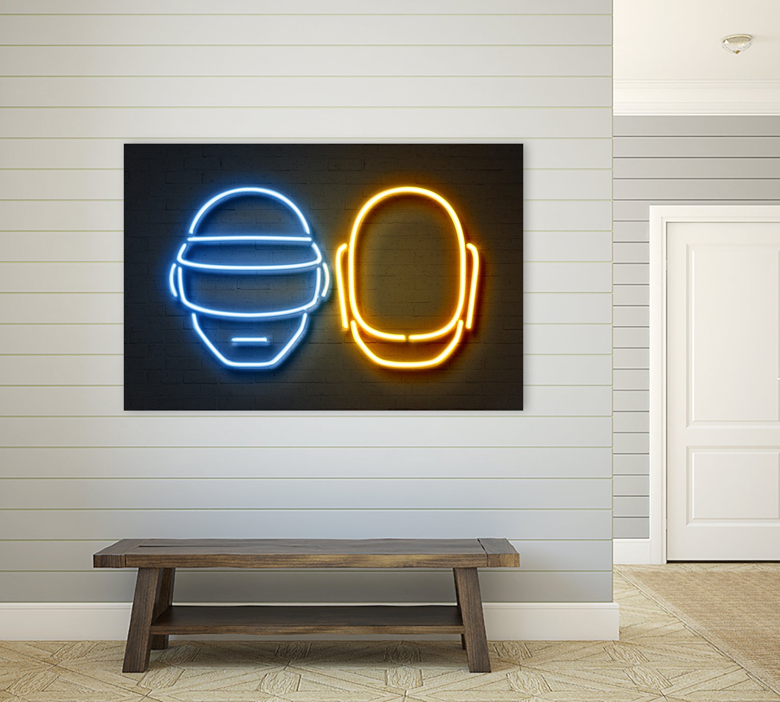 Daft Punk by Octavian Mihai Mielu on GIANT ART - blue character design