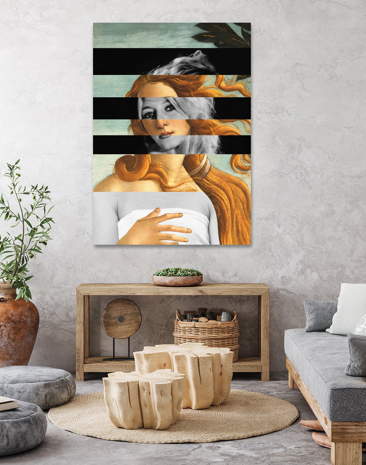LA VENUS BLONDE - Pop Retro Collage, Mashup, Pop Art by Luigi Tarini on GIANT ART - gray photo manipulation