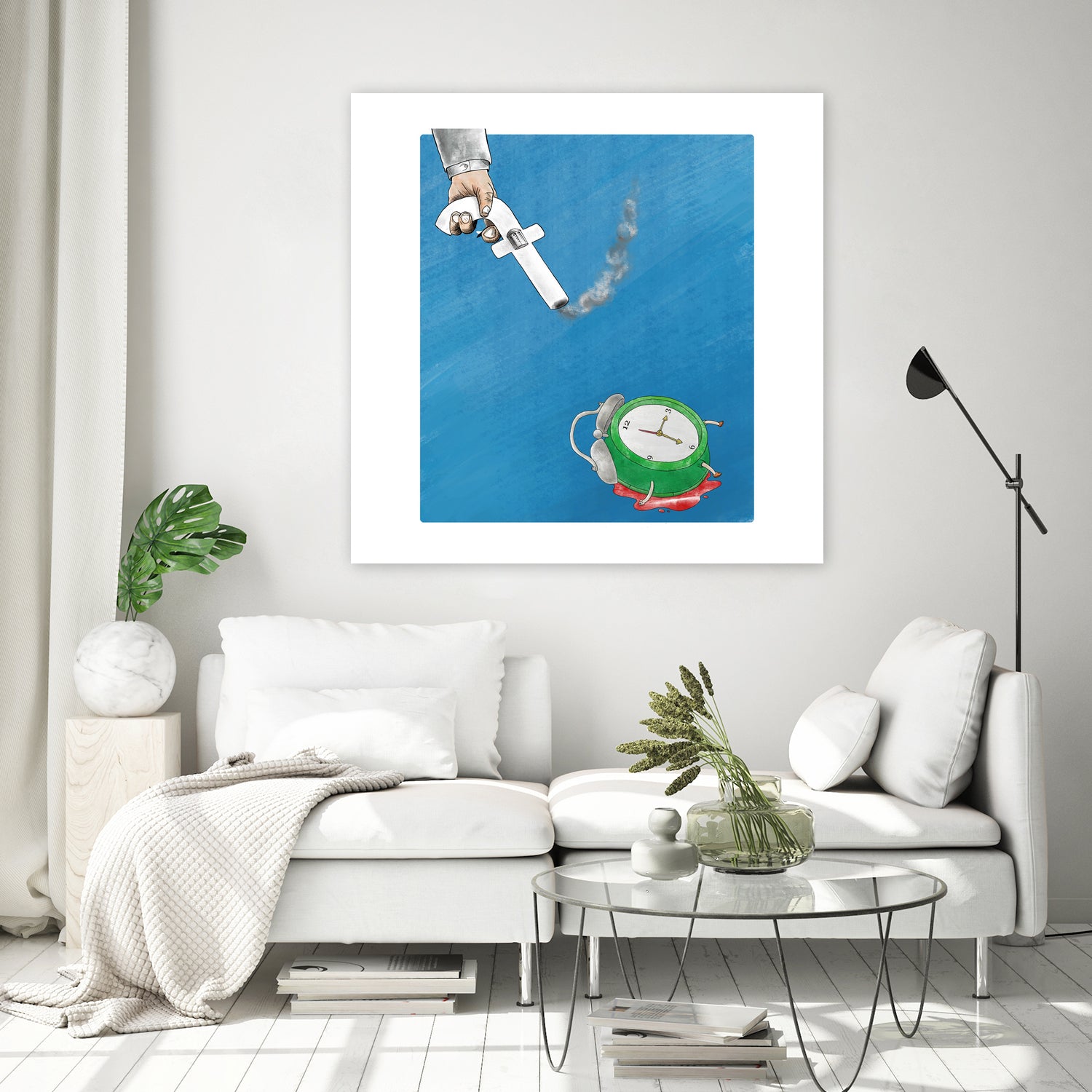 Killing time on facebook by gunberk gulderen on GIANT ART - blue digital painting